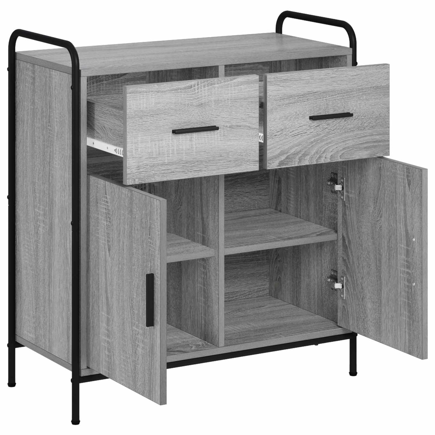 vidaXL Πλαϊνό γραφείο Γκρι Sonoma 97 x 33 x 81 εκ Επεξεργασμένο Ξύλο