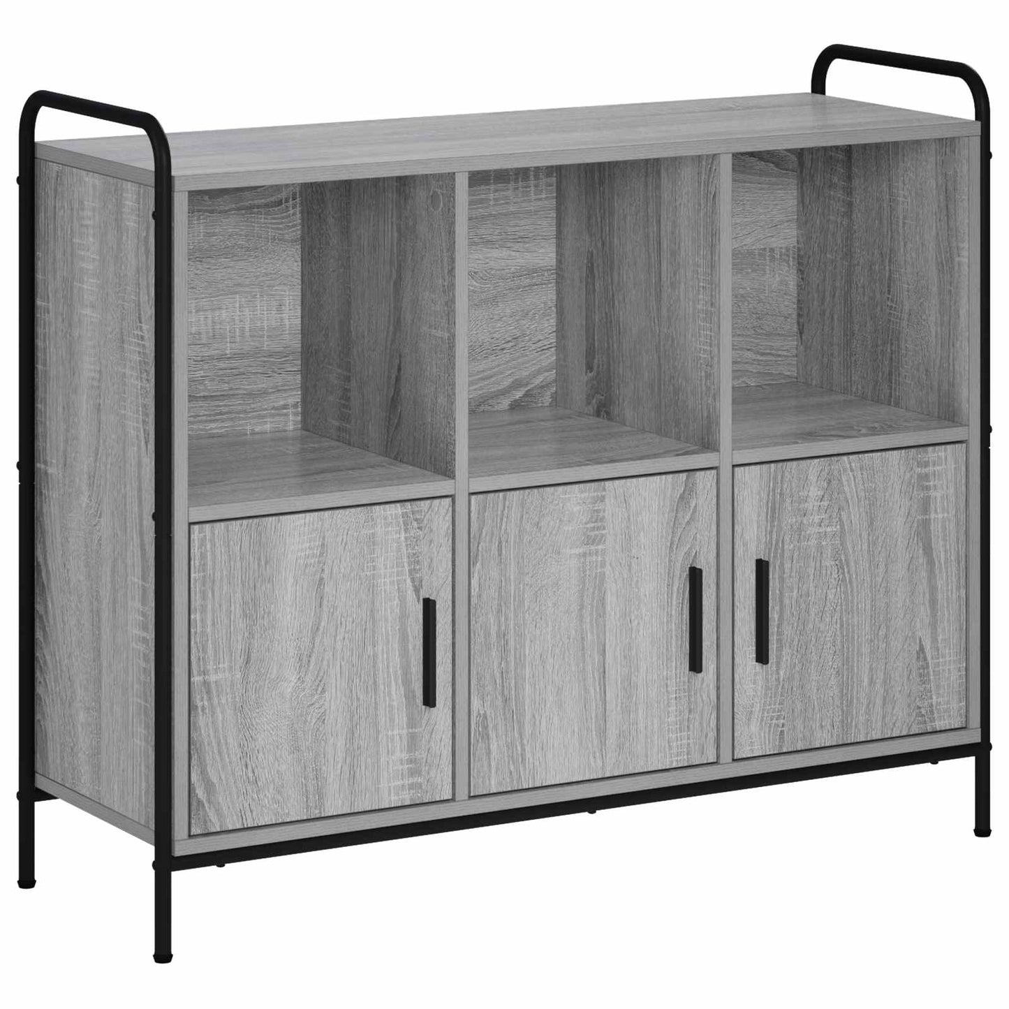 vidaXL Πλαϊνό γραφείο Γκρι Sonoma 97 x 33 x 81 εκ Επεξεργασμένο Ξύλο