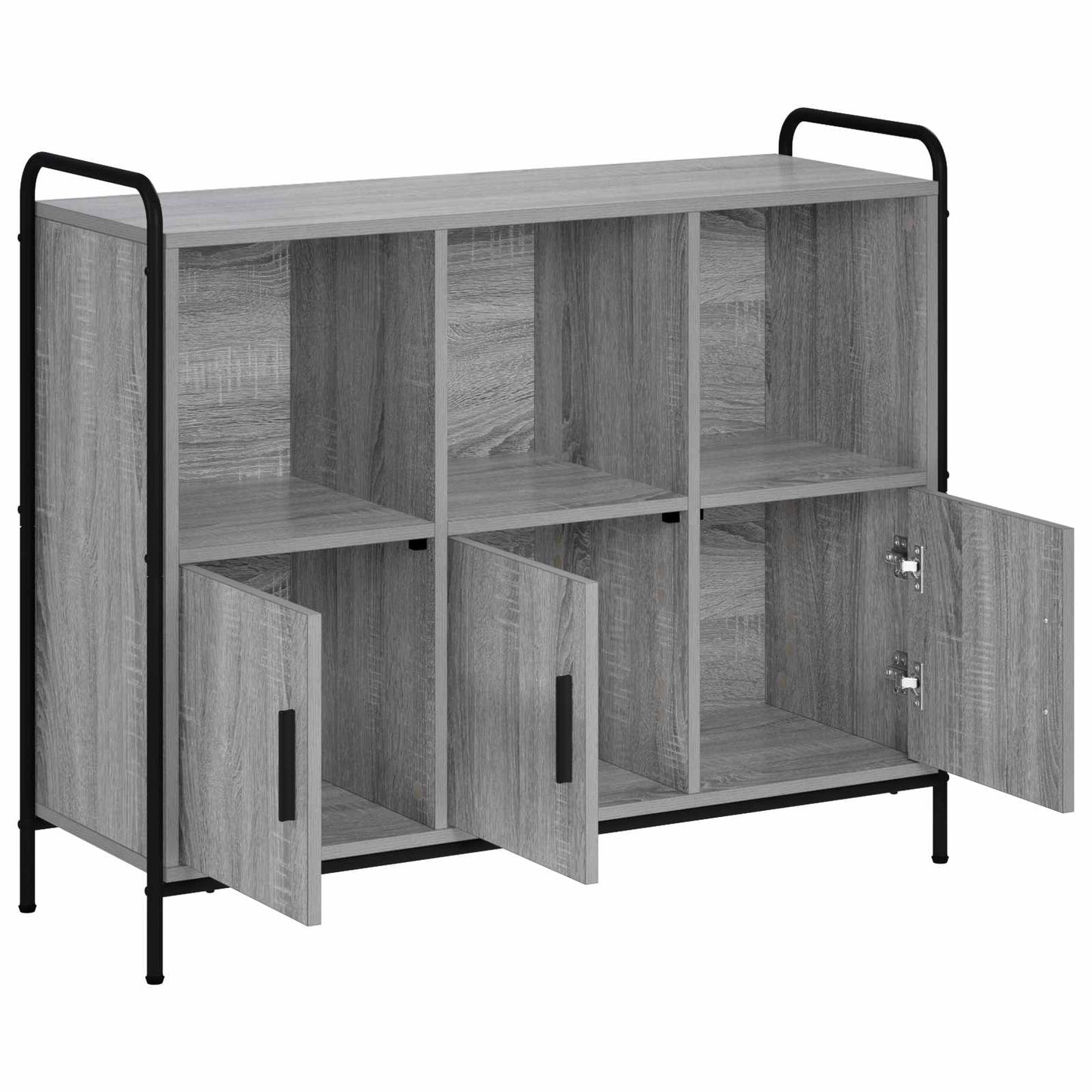 vidaXL Πλαϊνό γραφείο Γκρι Sonoma 97 x 33 x 81 εκ Επεξεργασμένο Ξύλο