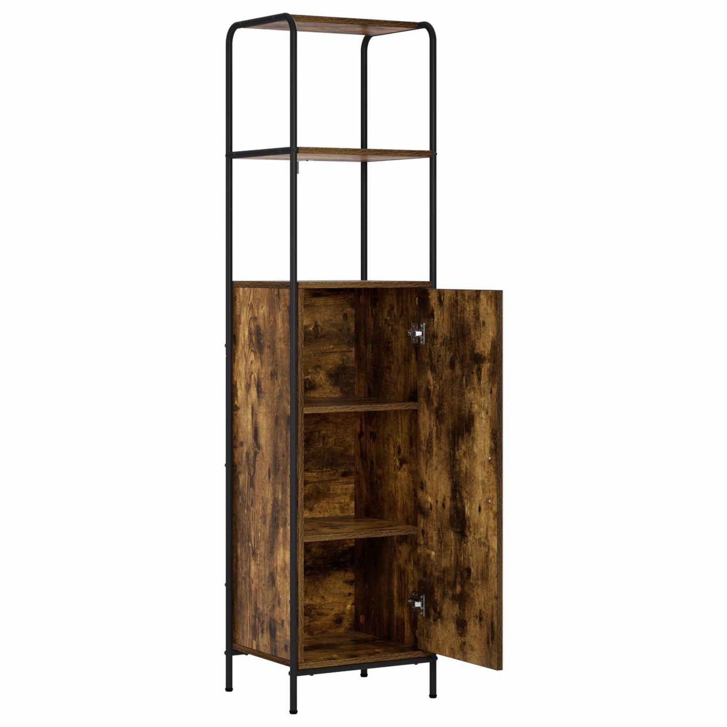 vidaXL Highboard Καπνισμένο Ξύλο Δρυός 40 x 33 x 161 εκ
