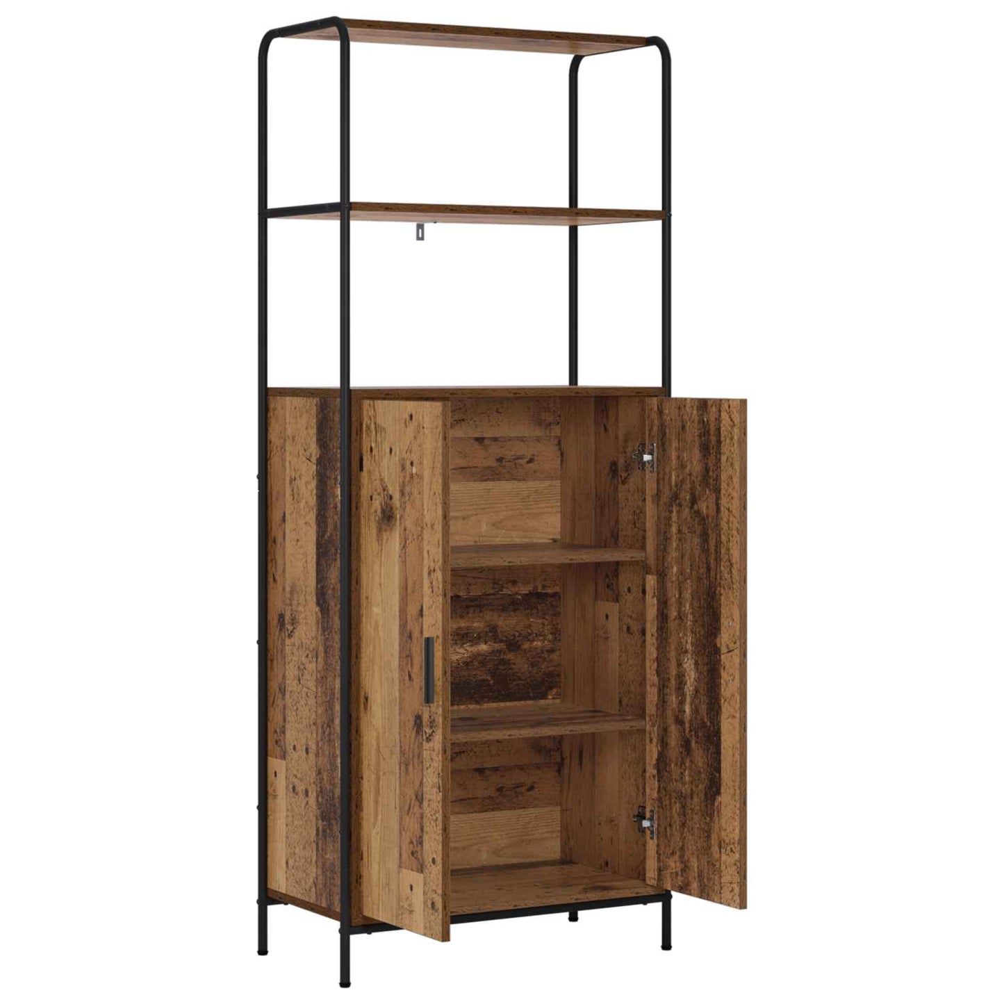 vidaXL Highboard Παλαιωμένο ξύλο 40 x 33 x 161 εκ Επεξεργασμένο Ξύλο