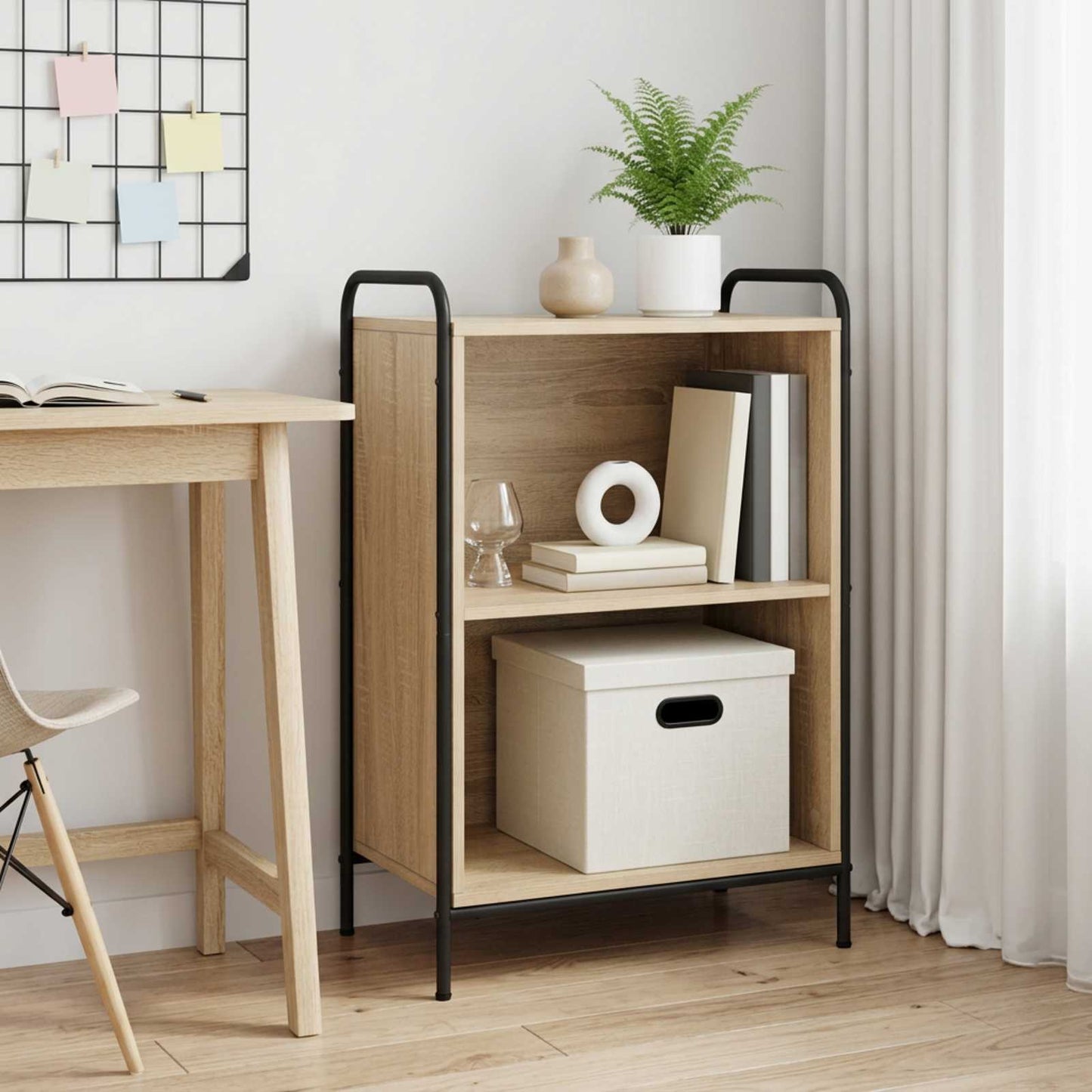 vidaXL Βιβλιοθήκη 55,5 x 33 x 174 εκ Επεξεργασμένο Ξύλο Sonoma Δρυς