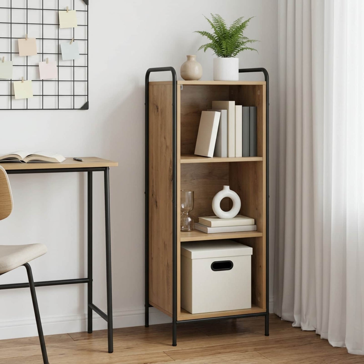 vidaXL Βιβλιοθήκη 55,5 x 33 x 174 εκ Επεξεργασμένο Ξύλο Artisan Δρυς
