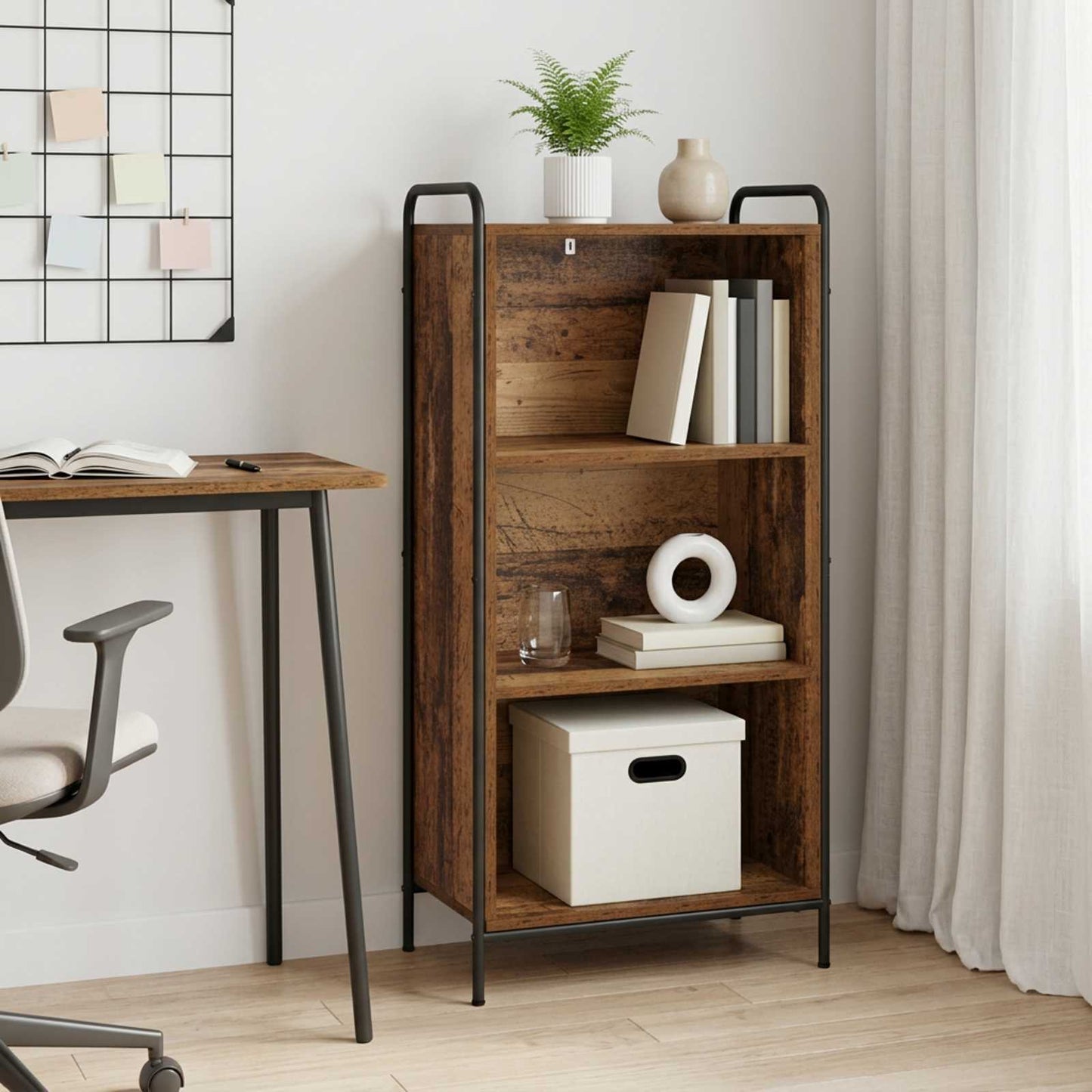 vidaXL Βιβλιοθήκη 55,5 x 33 x 174 εκ Επεξεργασμένο Ξύλο