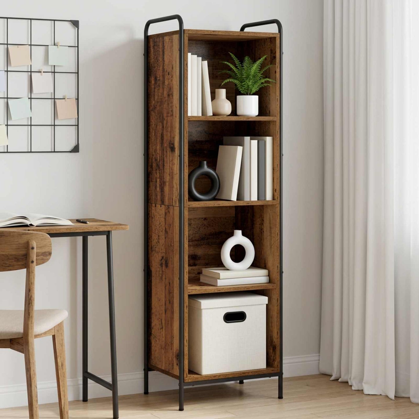 vidaXL Βιβλιοθήκη 55,5 x 33 x 174 εκ Επεξεργασμένο Ξύλο