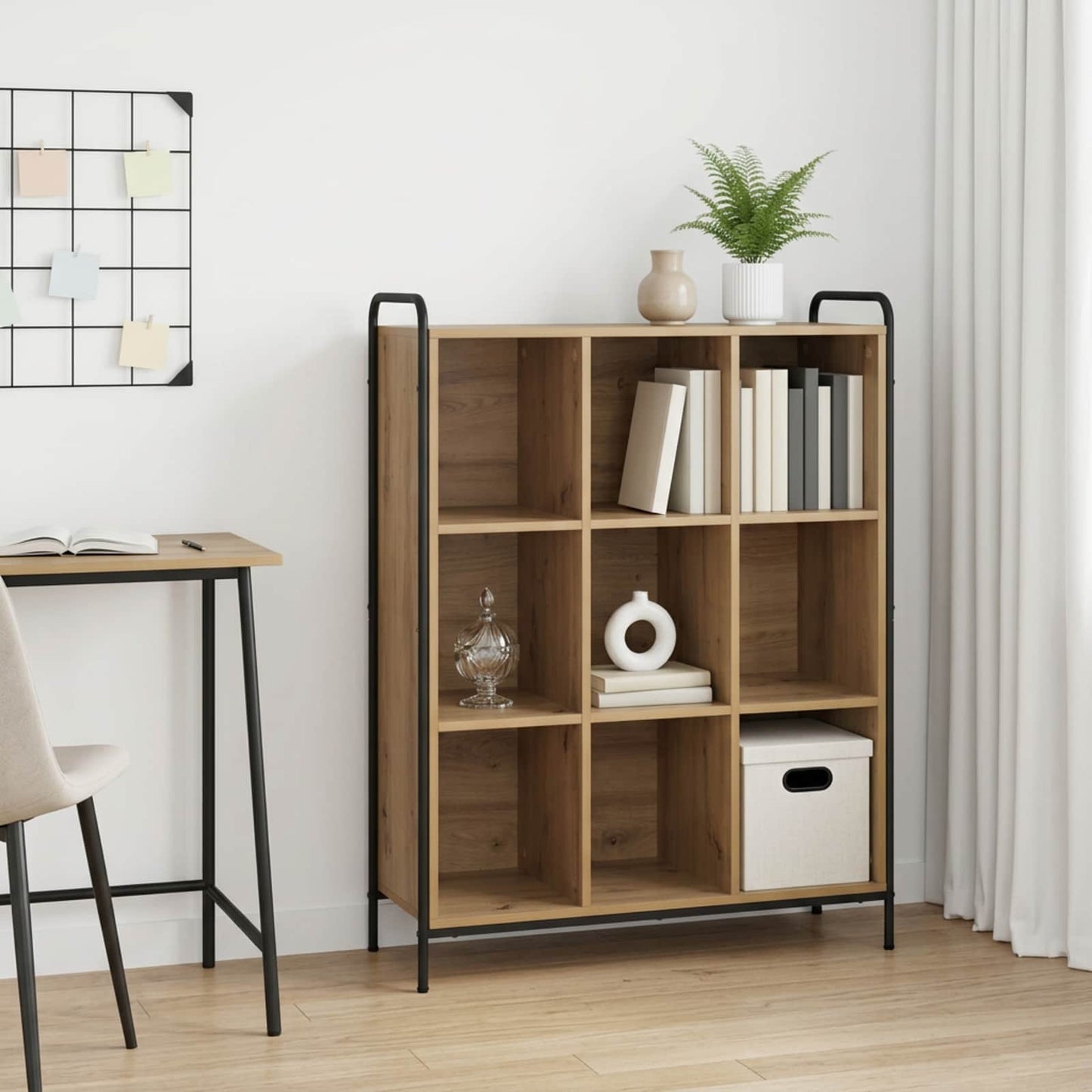vidaXL Βιβλιοθήκη 57 x 33 x 111 εκ Επεξεργασμένο Ξύλο Artisan Δρυς