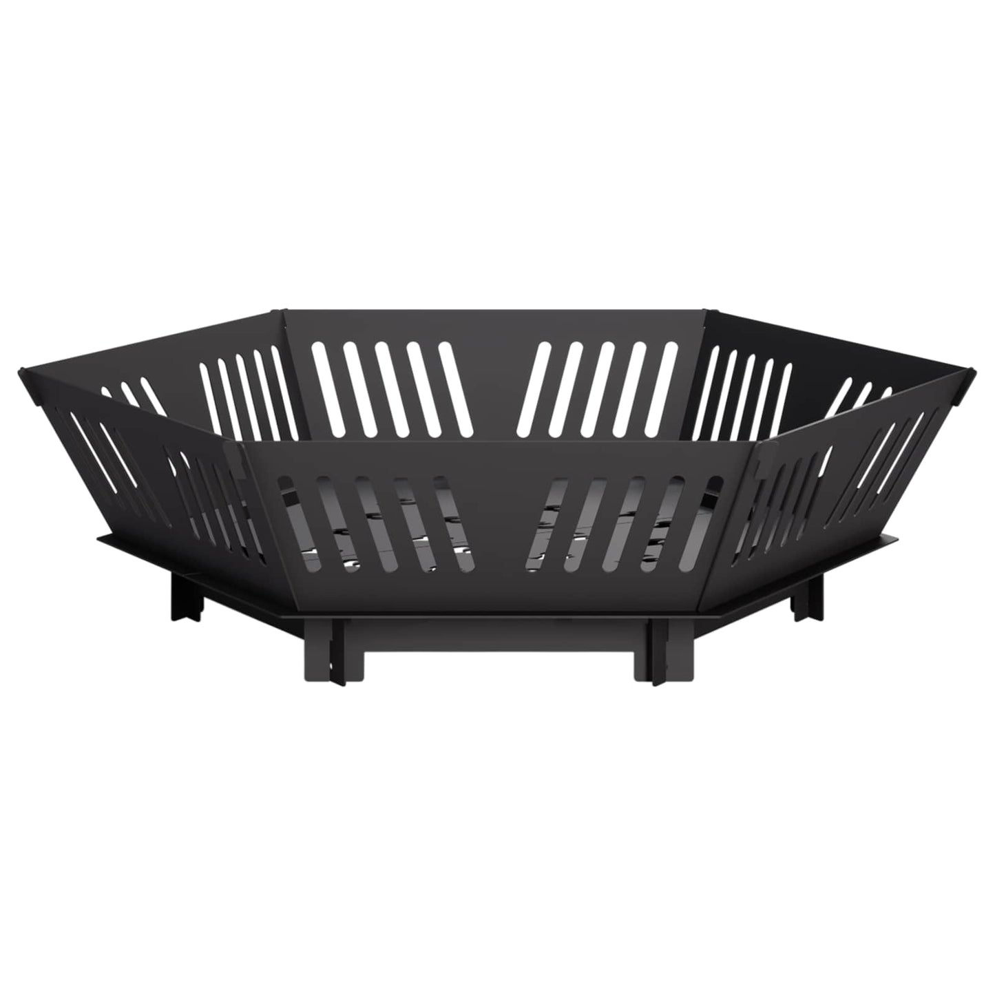 vidaXL Φωτιά Μαύρο 80 x 80 x 23 cm Ατσάλι