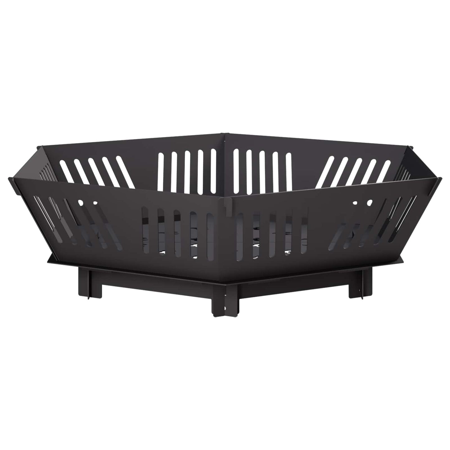 vidaXL Φωτιά Μαύρο 80 x 80 x 23 cm Ατσάλι