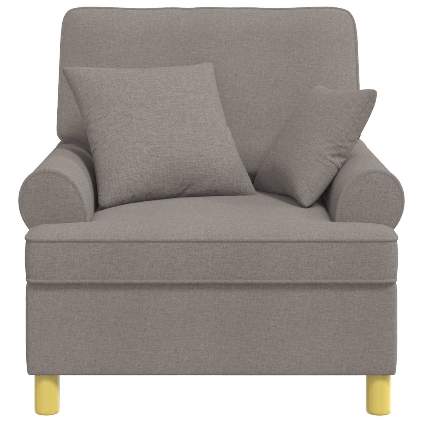 vidaXL XL Πολυθρόνα με Μαξιλάρια Taupe Ύφασμα