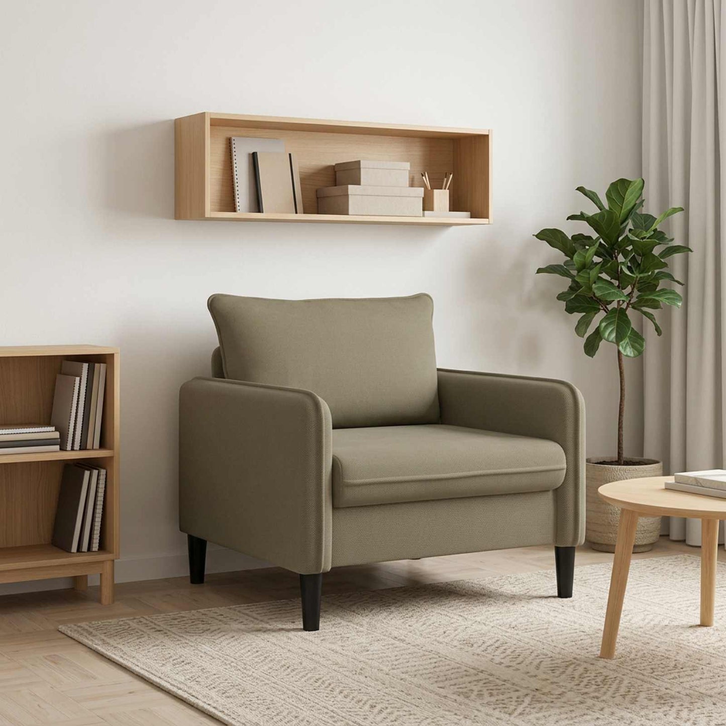 vidaXL XL Πολυθρόνα Χακί Βελούδο