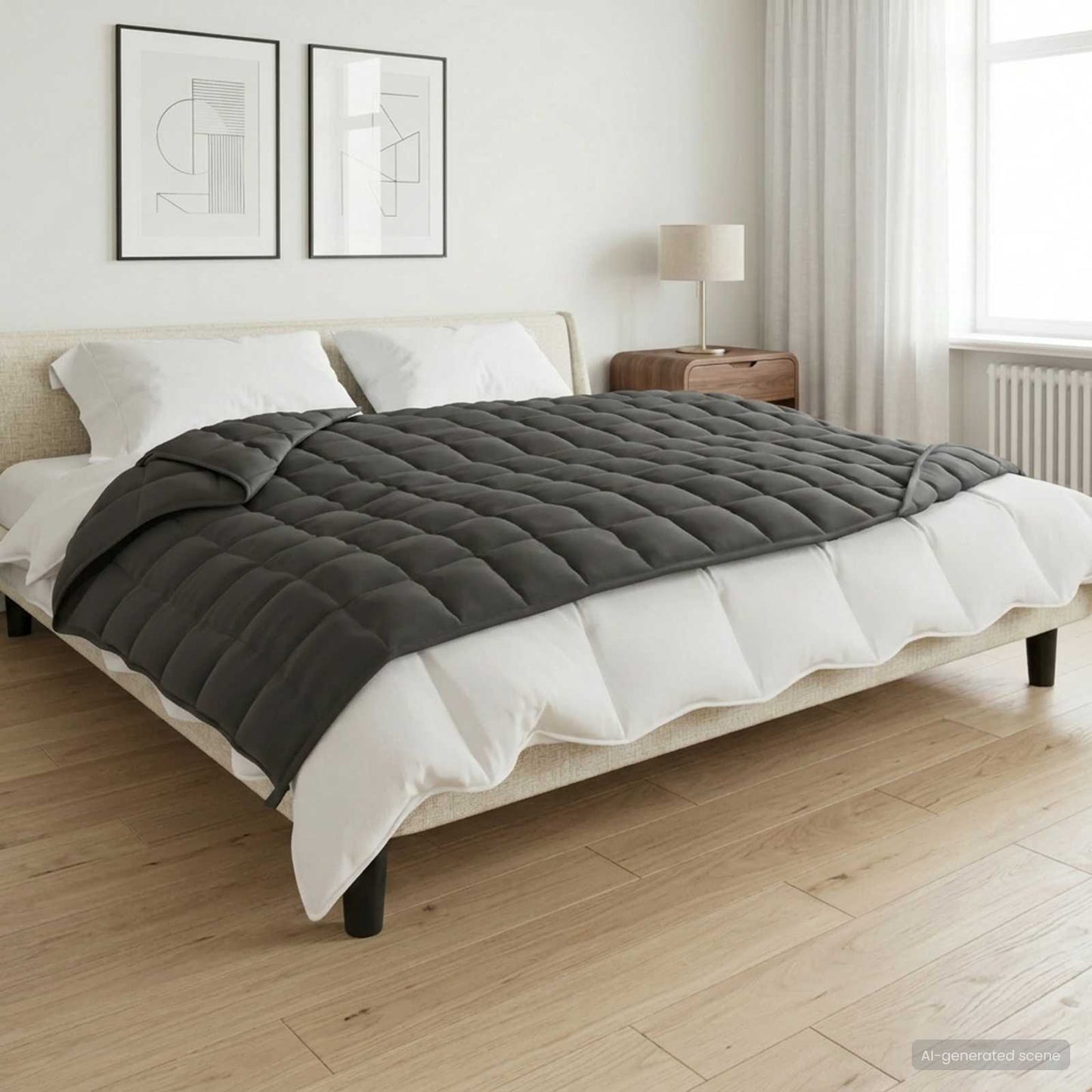 vidaXL Βάρος Κουβέρτα Ανθρακί 138 x 200 cm 6 kg 100% Βαμβάκι 205T