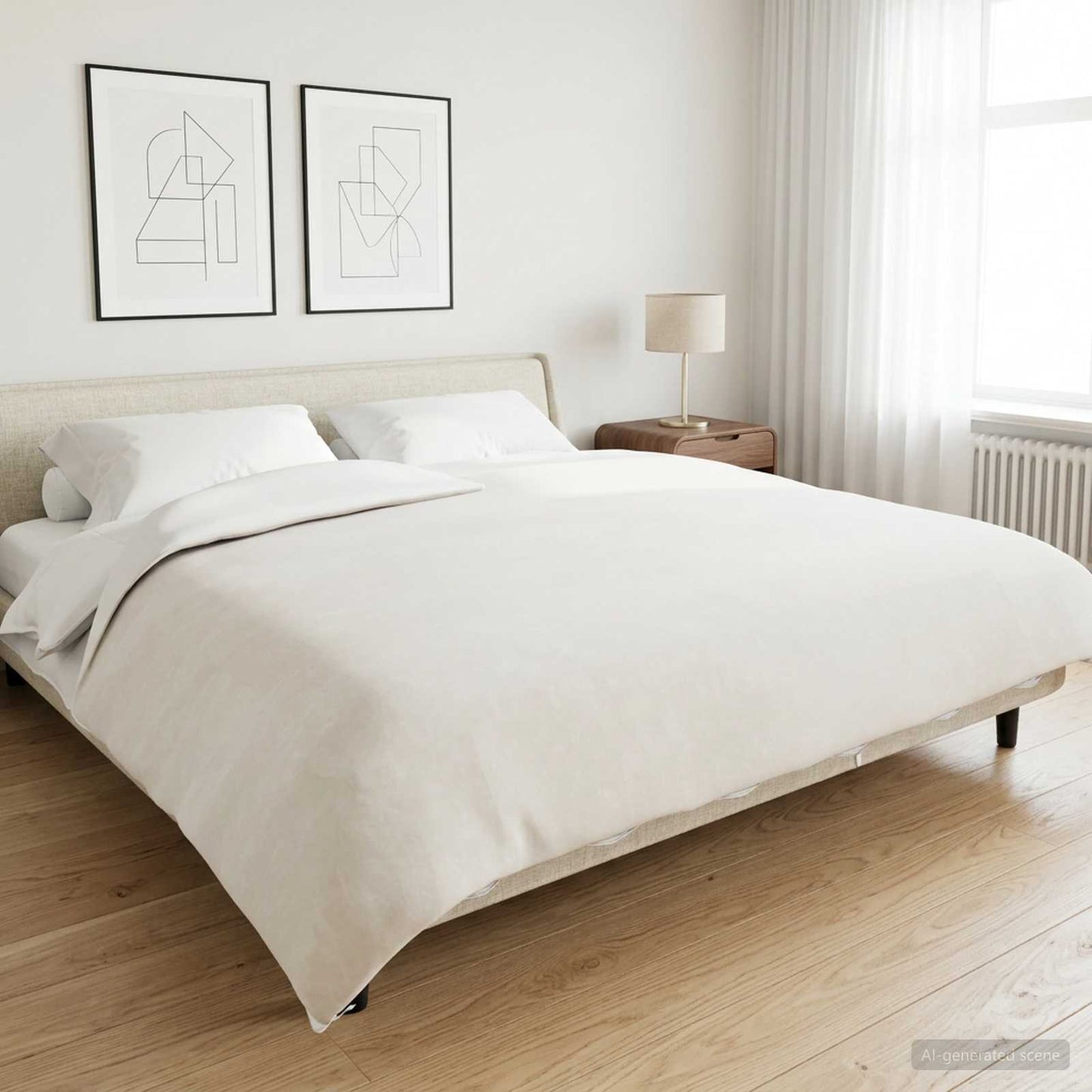 vidaXL Βάρος Κουβέρτα Λευκό 200 x 225 cm 9 kg 100% Βαμβάκι 205T