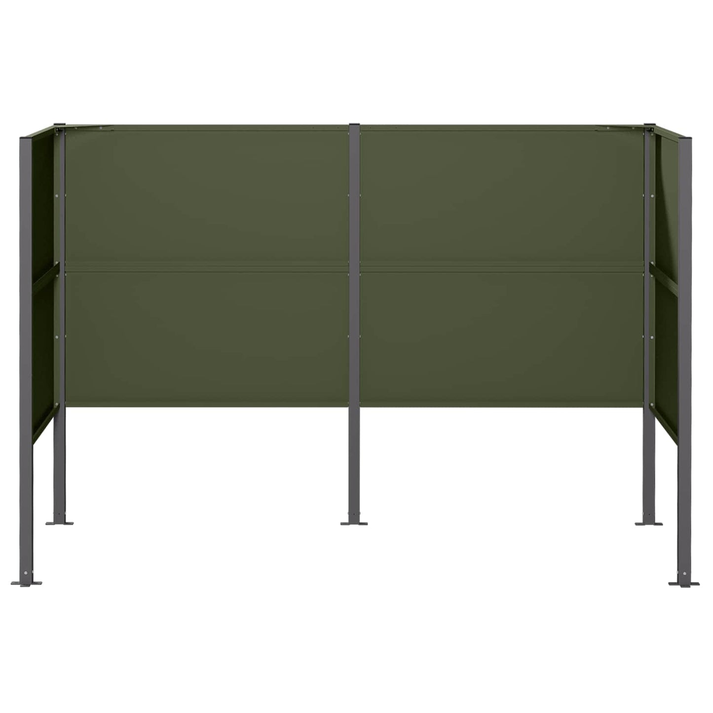 vidaXL Κάλυμμα Κάδου Απορριμμάτων 167 x 85 x 113 εκ Ατσάλι Λαδί