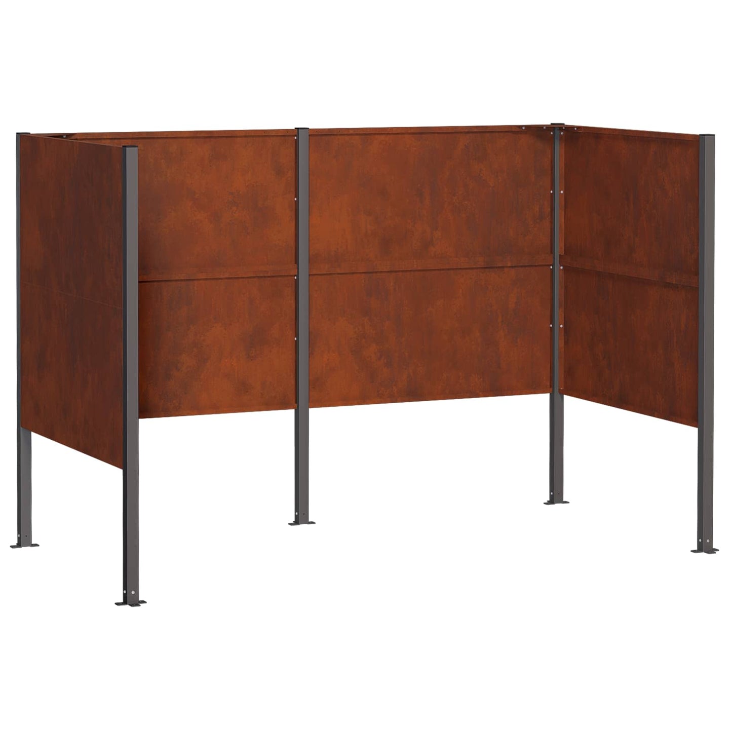 vidaXL Κάλυμμα Κάδου Απορριμμάτων 167 x 85 x 113 εκ Σκ rusty