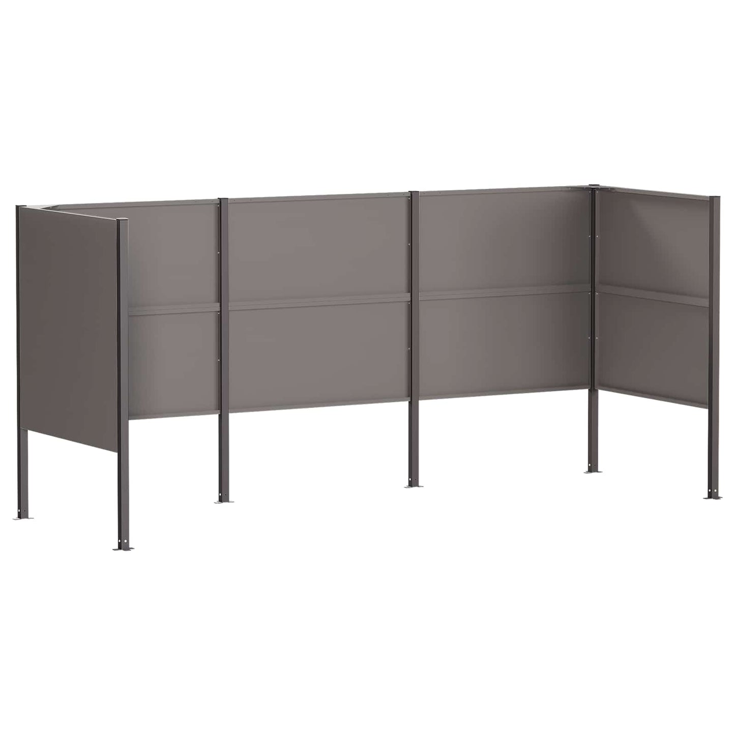 vidaXL Κάλυμμα Κάδου Απορριμμάτων 249 x 85 x 113 εκ Σκ rusty