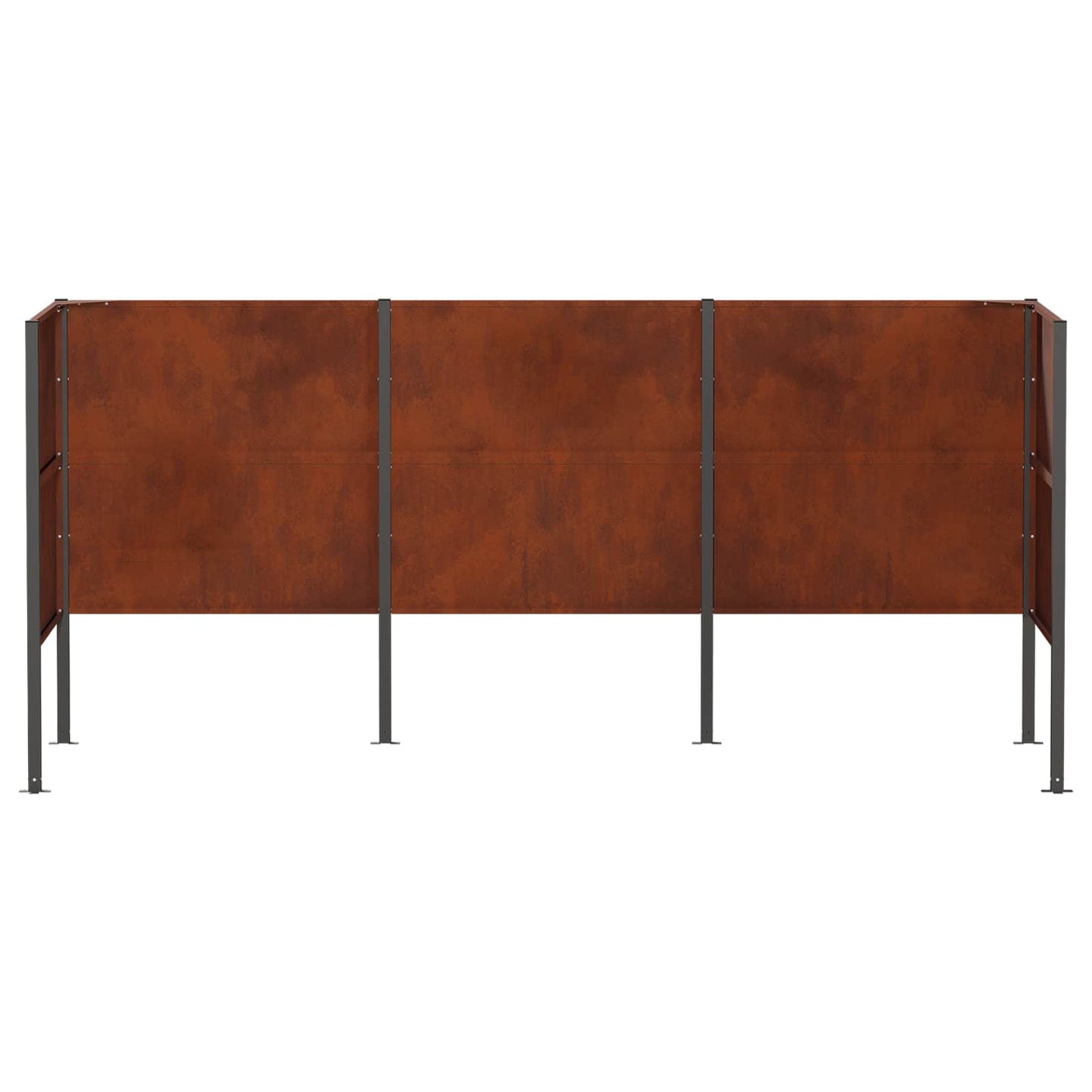 vidaXL Κάλυμμα Κάδου Απορριμμάτων 249 x 85 x 113 εκ Σκ rusty