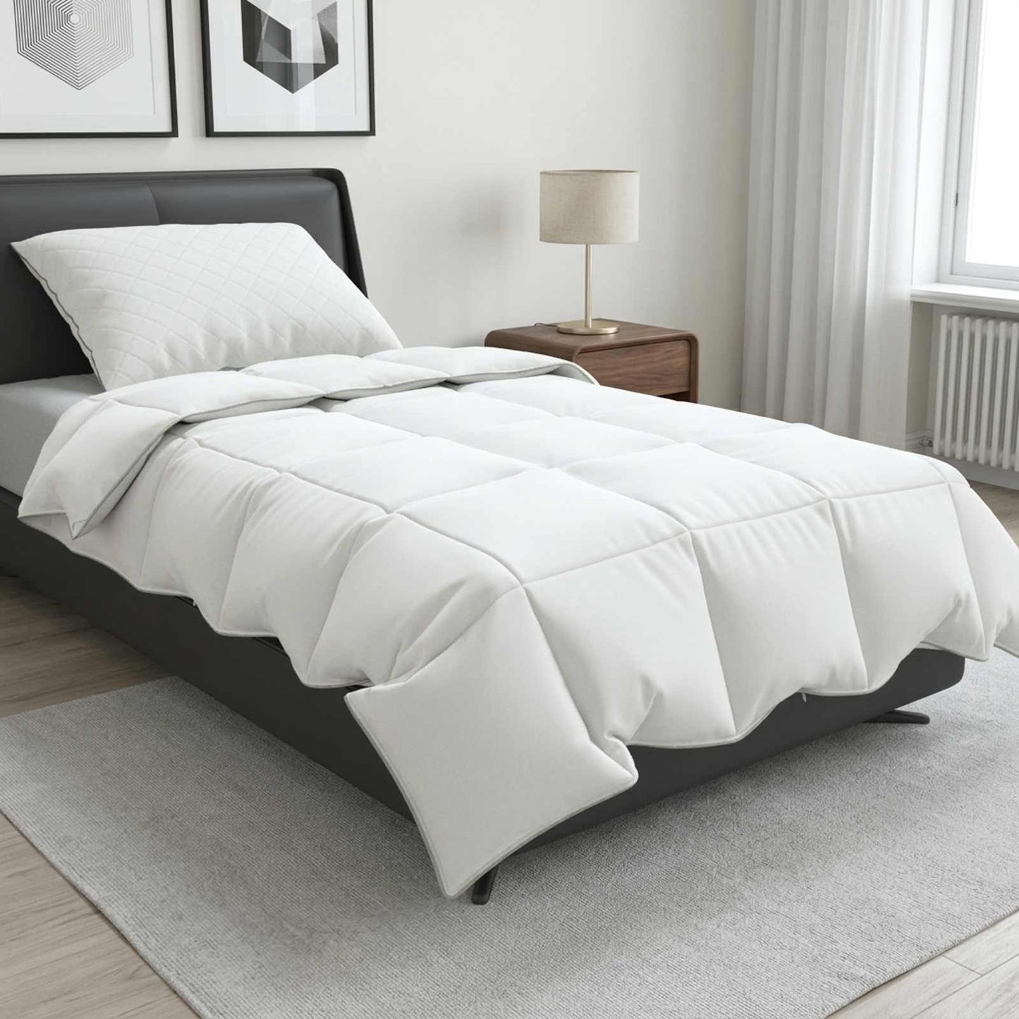 vidaXL Πάπλωμα FULDA 137 x 200 cm Καλοκαίρι 100 GSM 90% Χήνας Λευκό