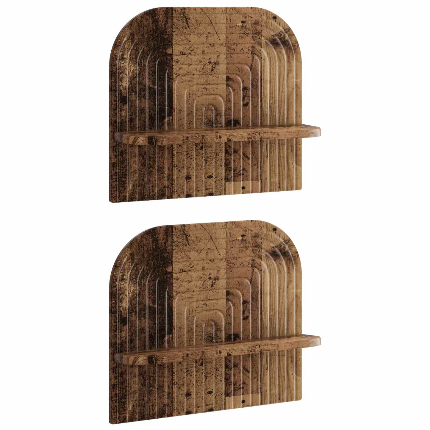 vidaXL Ράφι Τοίχου 2 τμχ. Παλαιωμένο ξύλο 41 x 13.5 x 37.5 cm
