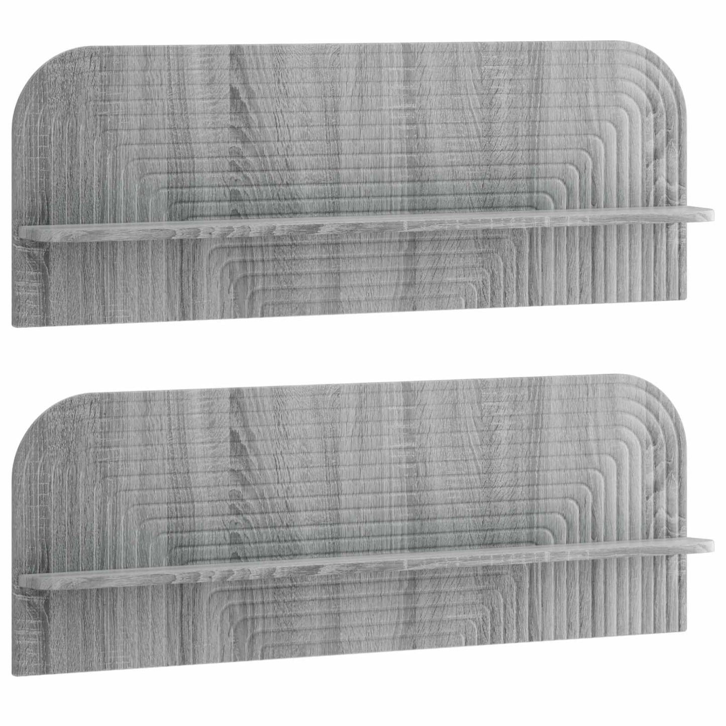 vidaXL Ράφι Τοίχου 2 τμχ. Γκρι Sonoma 102 x 13,5 x 37,5 cm