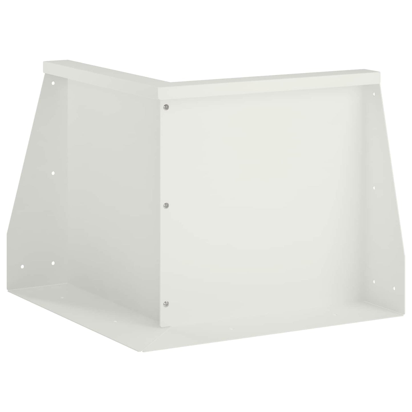 vidaXL Τοίχος Στήριξης 50 x 50 x 30 εκ Ατσάλι Λευκό