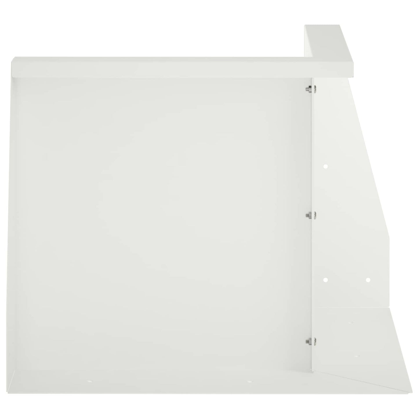 vidaXL Τοίχος Στήριξης 50 x 50 x 30 εκ Ατσάλι Λευκό