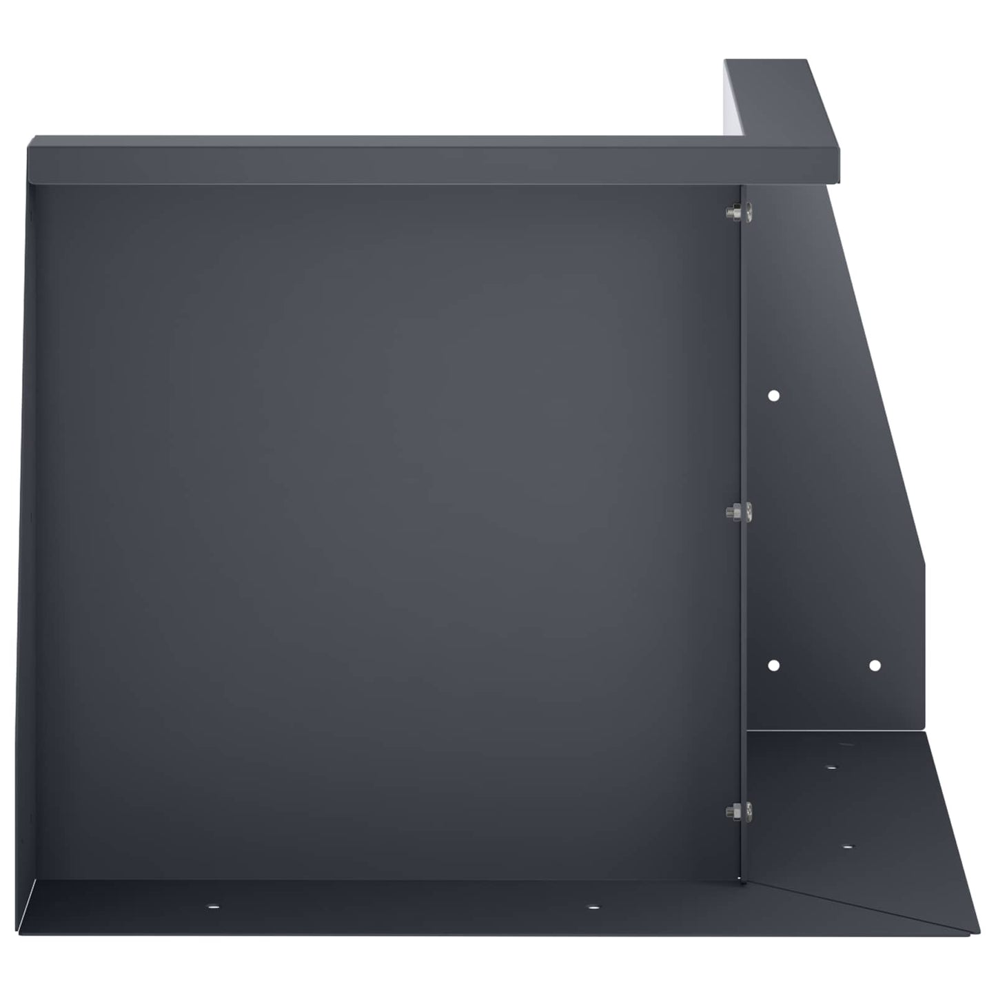 vidaXL Τοίχος Στήριξης 2 τμχ. 50 x 50 x 30 εκ Ατσάλι Ανθρακί