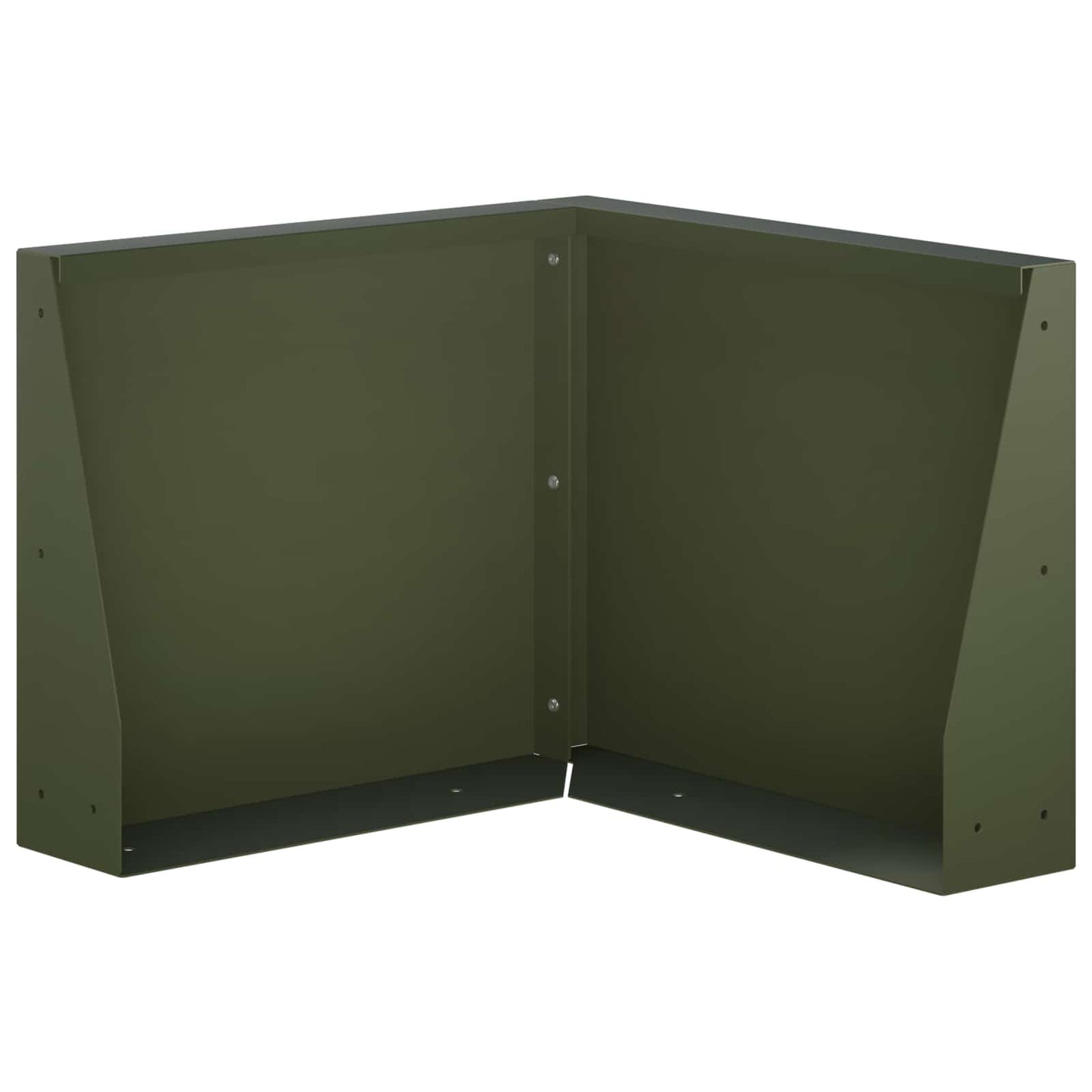 vidaXL Τοίχος Στήριξης 50 x 50 x 50 cm Ατσάλι Λαδί