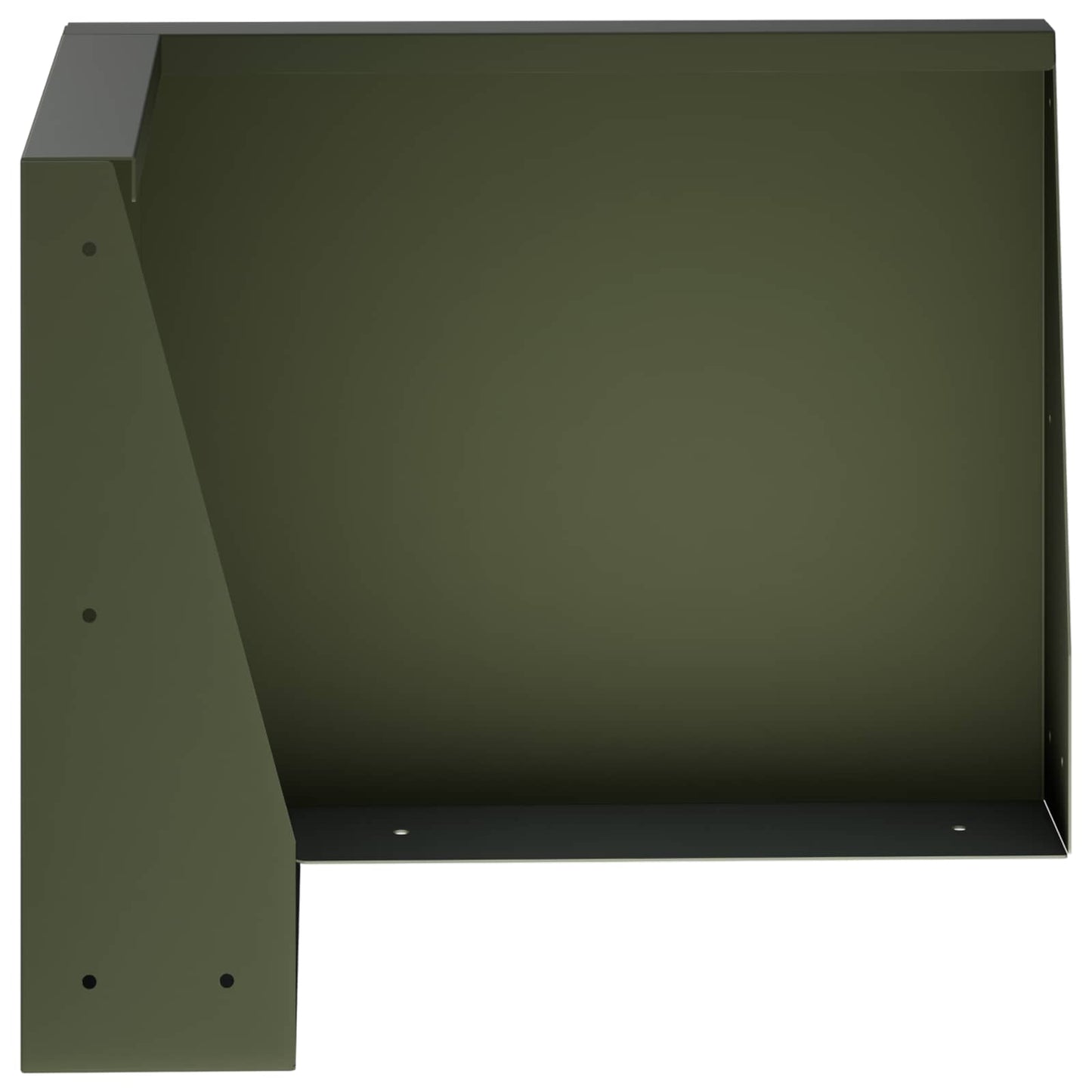 vidaXL Τοίχος Στήριξης 50 x 50 x 50 cm Ατσάλι Λαδί