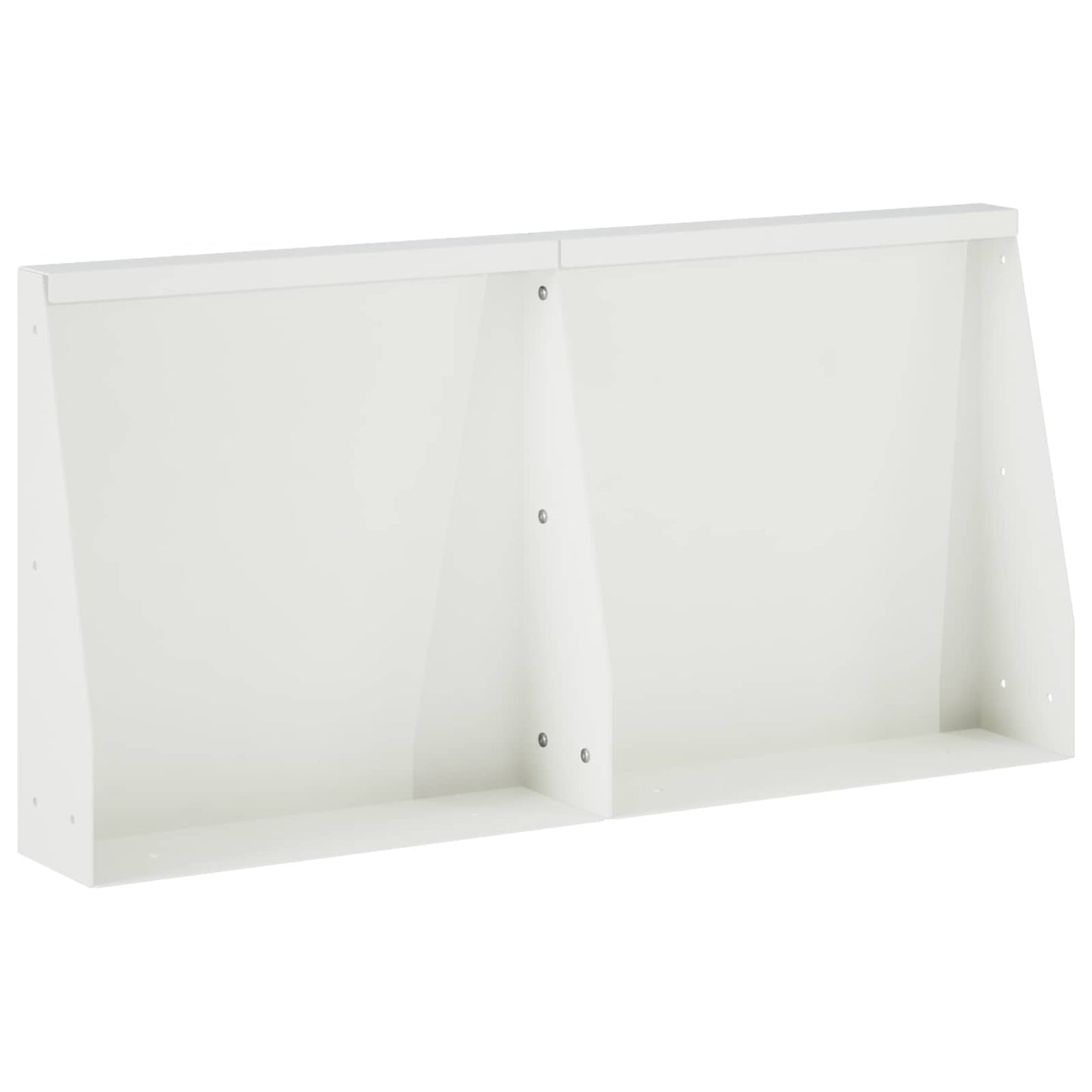 vidaXL Τοίχος Στήριξης 2 τμχ. 40 x 12 x 40 εκ. Ατσάλι Λευκό