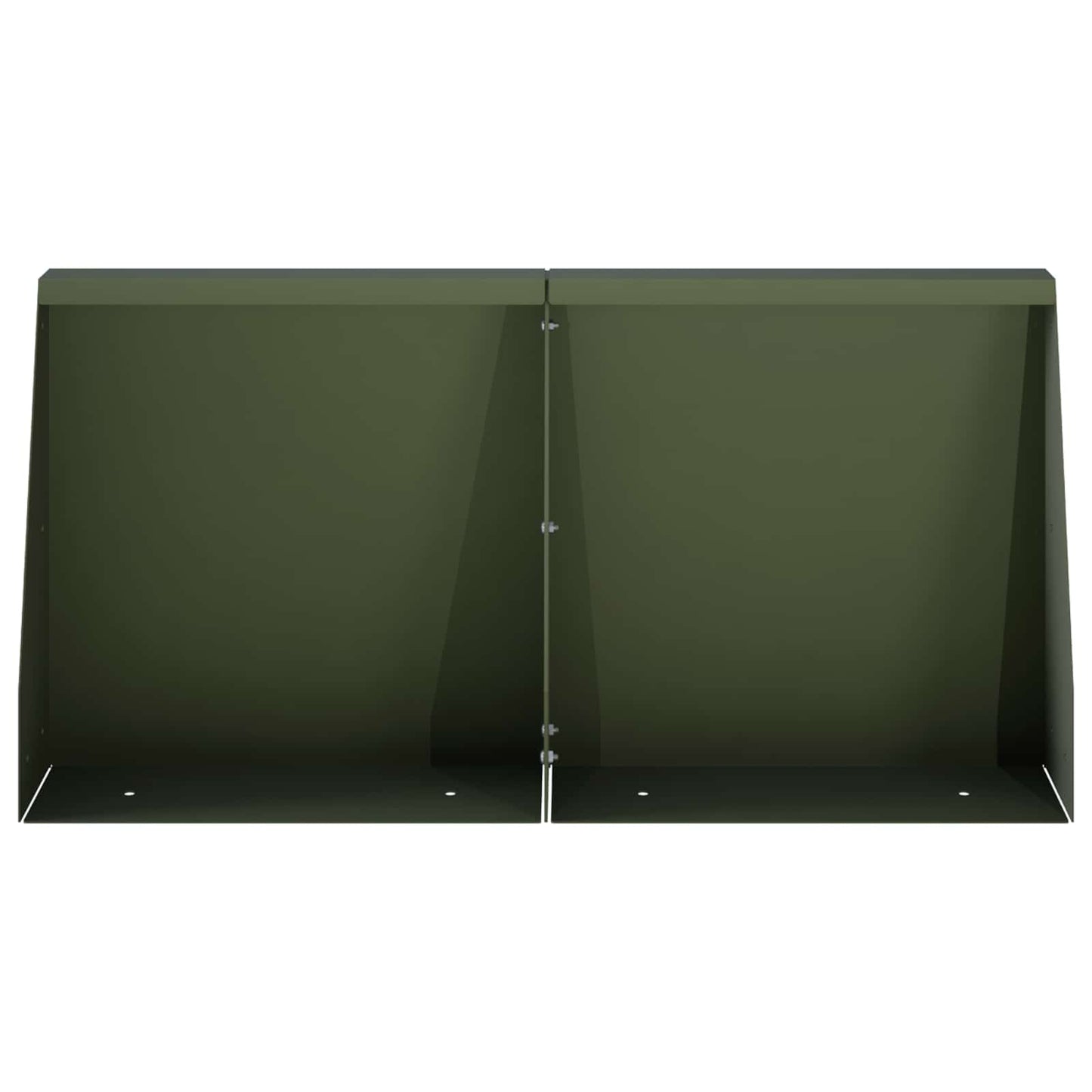 vidaXL Τοίχος Στήριξης 2 τμχ. 40 x 12 x 40 εκ. Ατσάλι Λαδί