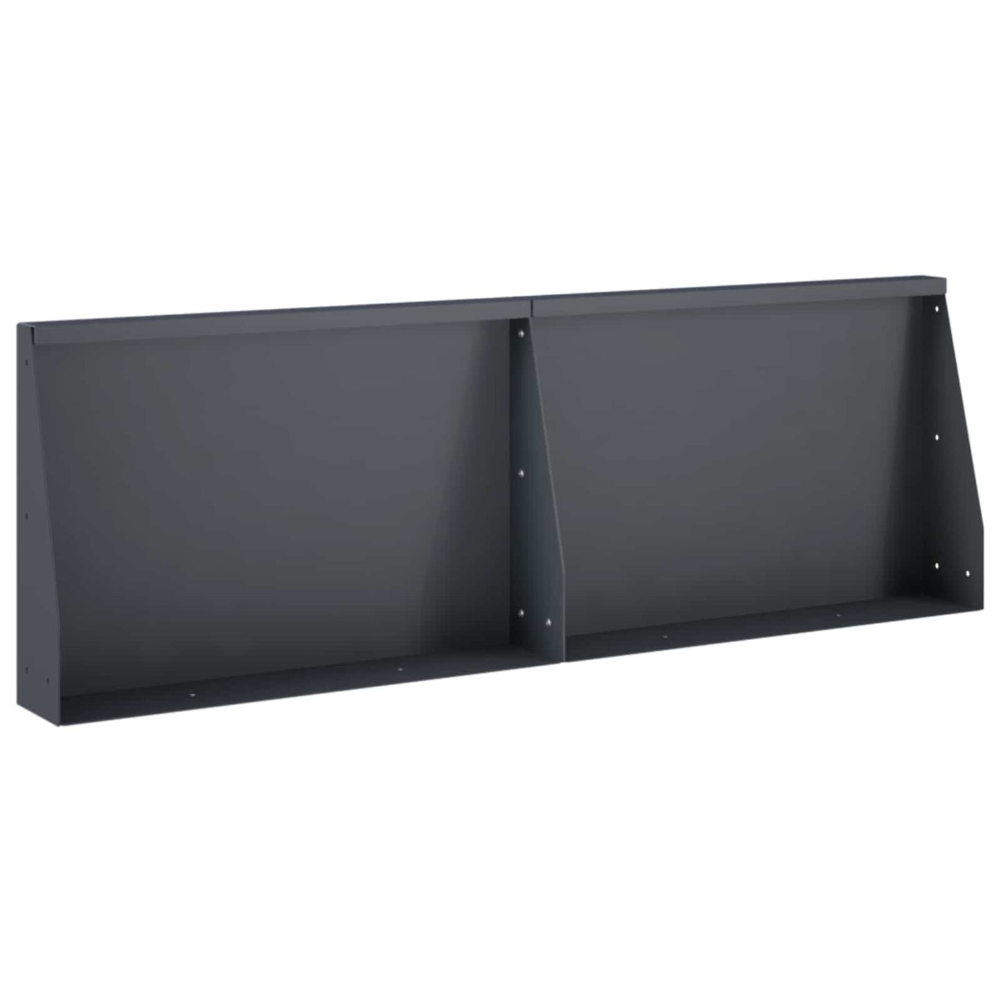 vidaXL Τοίχος Στήριξης 2 τμχ. 60 x 12 x 40 cm Ατσάλι Ανθρακί