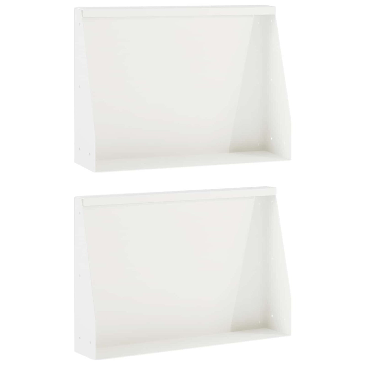 vidaXL Τοίχος Στήριξης 2 τμχ. 60 x 12 x 50 εκ. Ατσάλι Λευκό