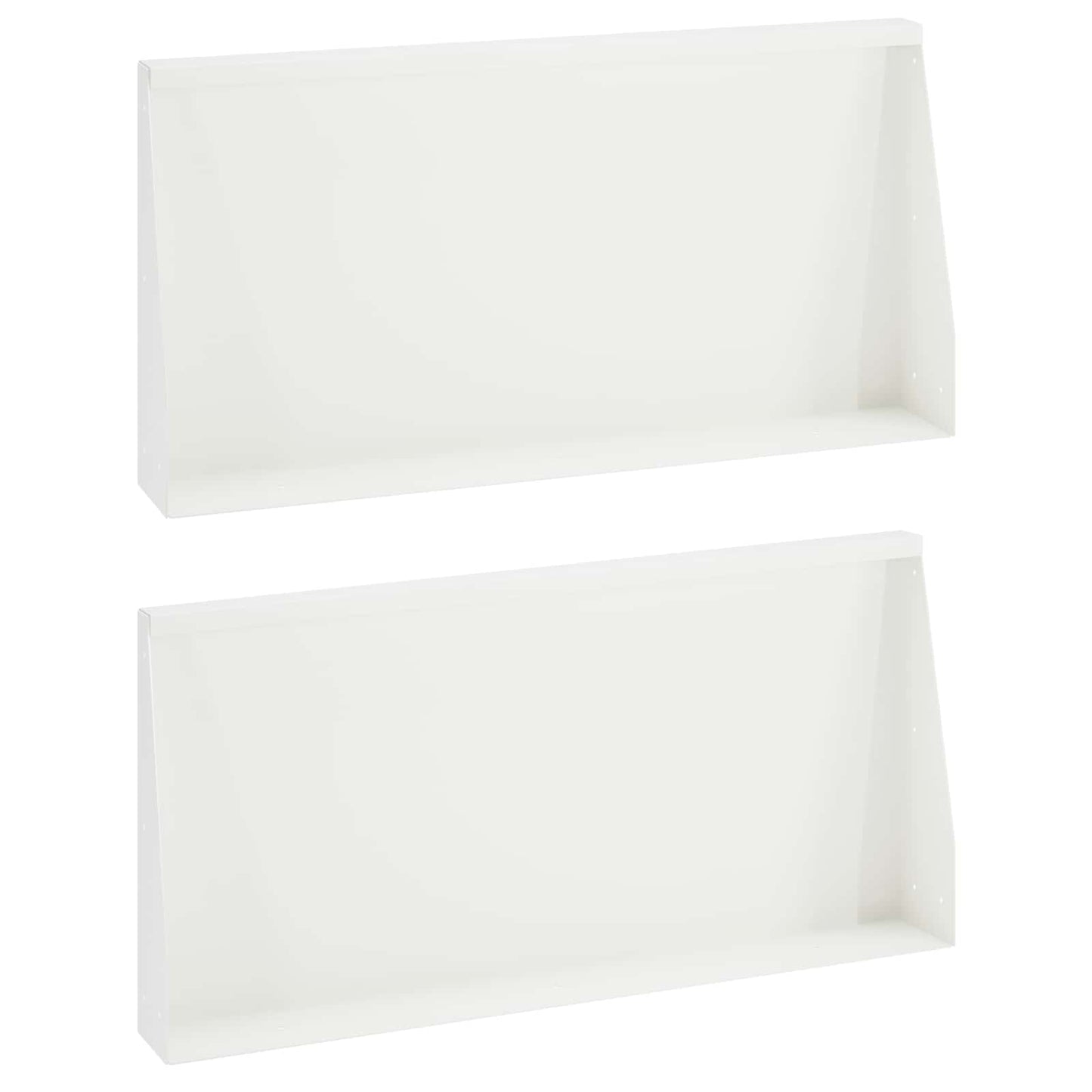 vidaXL Τοίχος Στήριξης 2 τμχ. 80 x 12 x 30 εκ Ατσάλι Λευκό