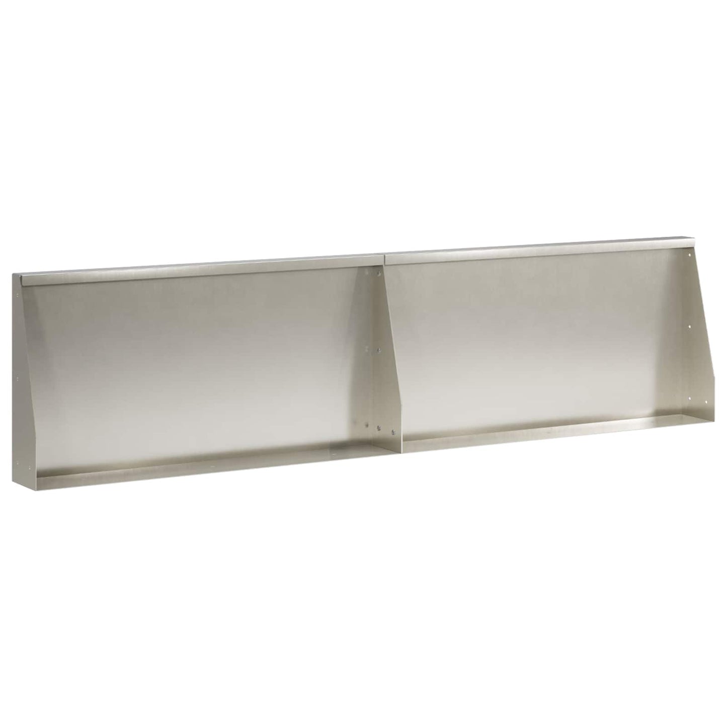 vidaXL Τοίχος Στήριξης 2 τμχ. 80 x 12 x 30 εκ Ανοξείδωτο Ατσάλι Ασημί