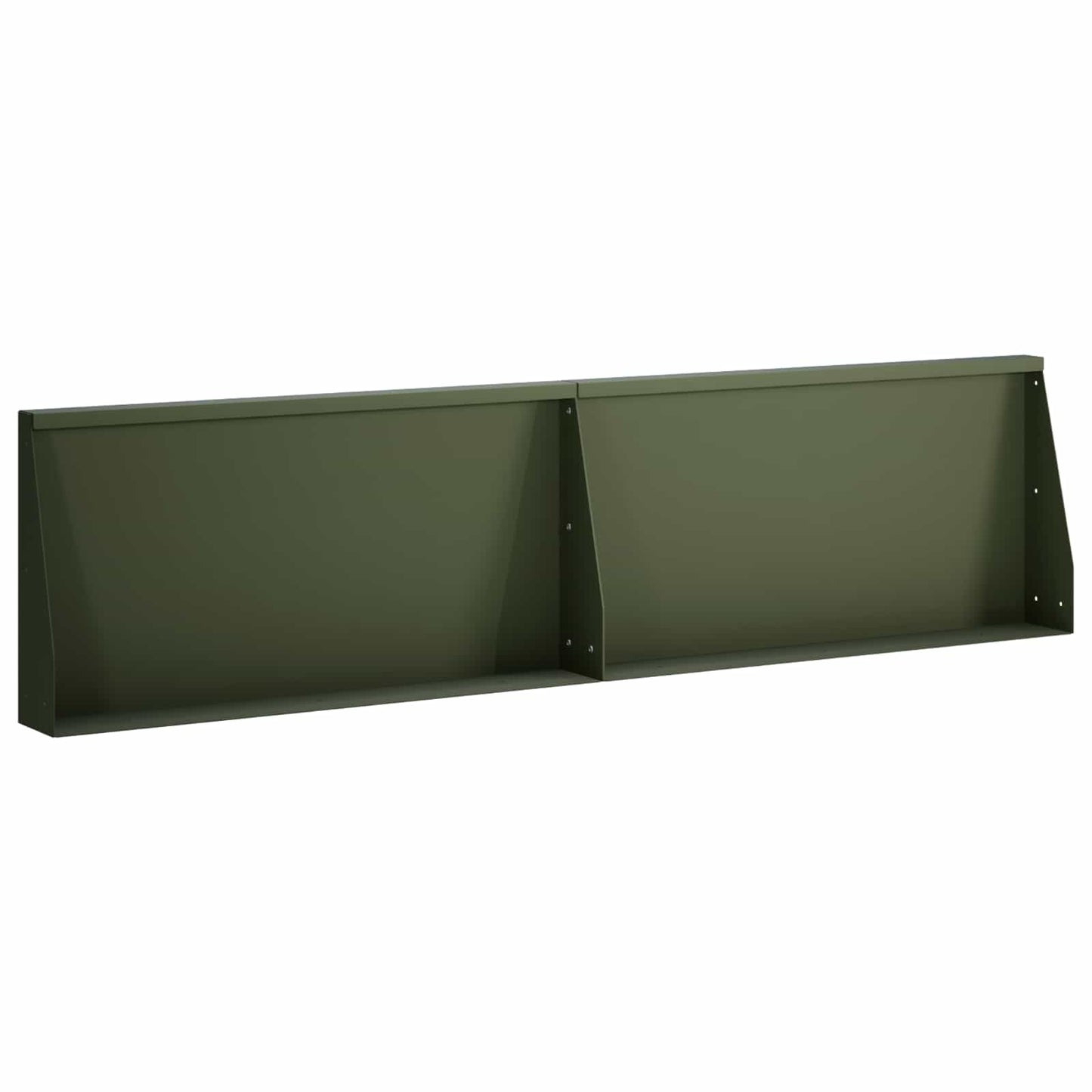 vidaXL Τοίχος Στήριξης 2 τμχ. 80 x 12 x 40 εκ. Ατσάλι Λαδί