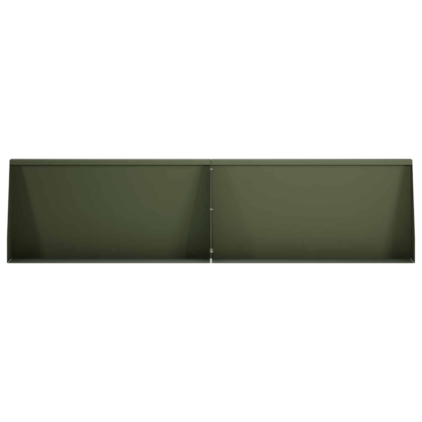 vidaXL Τοίχος Στήριξης 2 τμχ. 80 x 12 x 40 εκ. Ατσάλι Λαδί