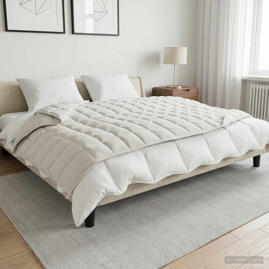 vidaXL Βάρος Κουβέρτα Λευκό 122 x 183 cm 9 kg 100% Βαμβάκι 205T