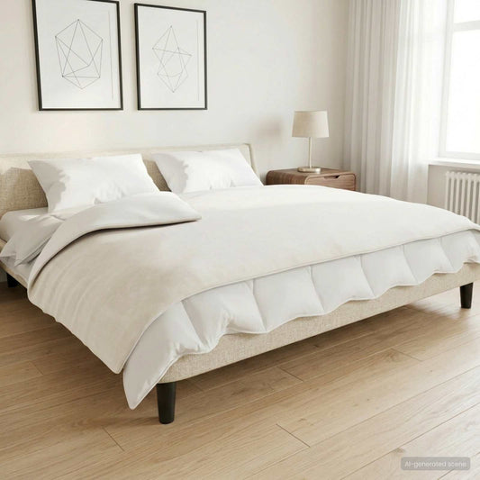 vidaXL Βάρος Κουβέρτα Λευκό 135 x 200 cm 10 kg 100% Βαμβάκι 205T