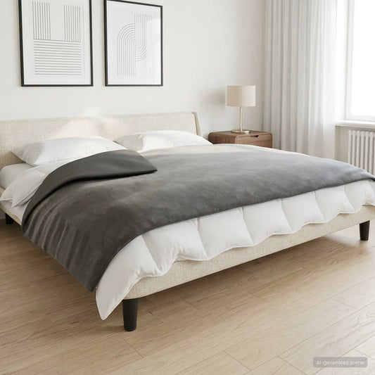 vidaXL Βάρος Κουβέρτα Ανθρακί 137 x 200 cm 6 kg 100% Βαμβάκι 205T