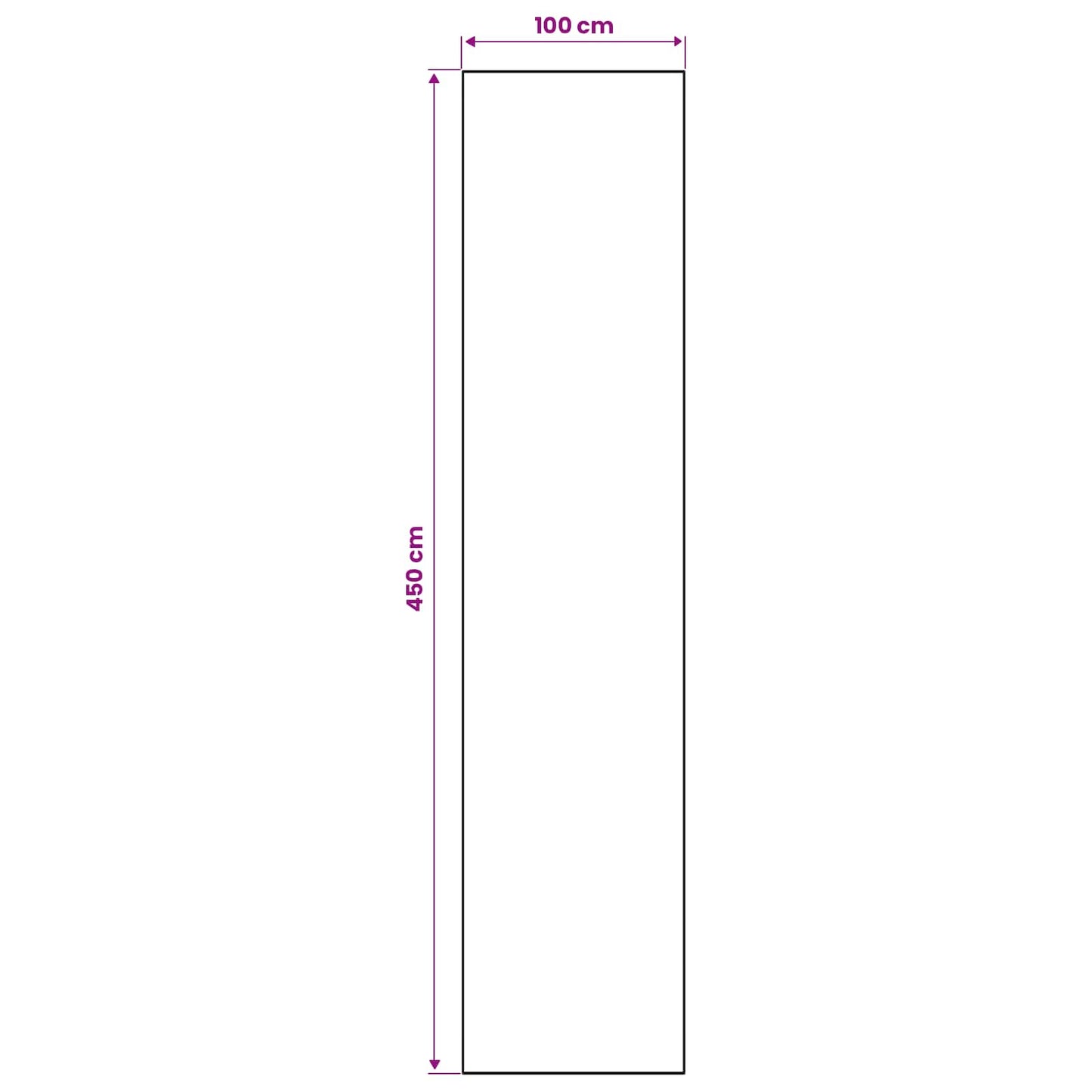 vidaXL Χαλί Runner LESAKA πολύχρωμο 100 x 450 εκ. Διαμαντένιο βελούδο