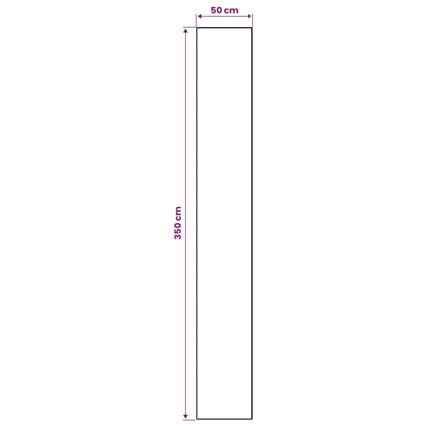 vidaXL Χαλί Runner LESAKA Καφέ 50 x 350 εκ. Διαμαντένιο βελούδο