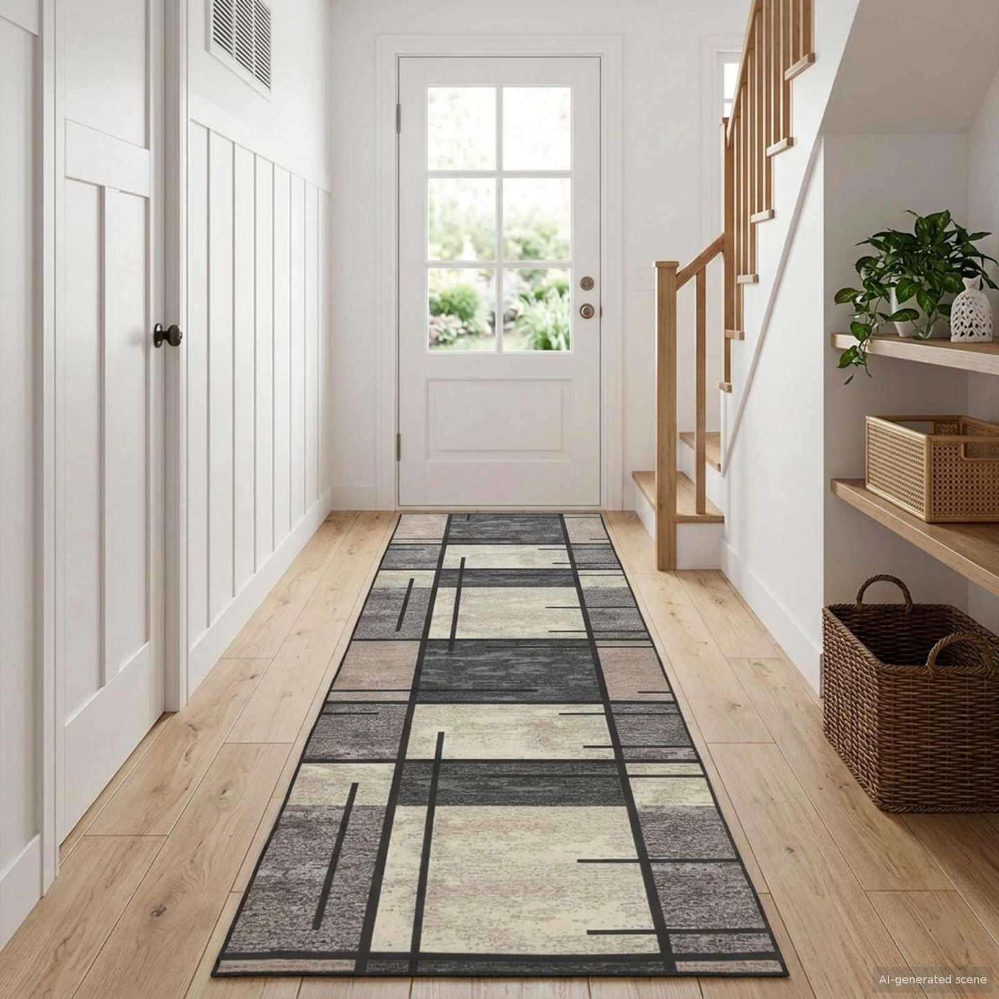vidaXL Χαλί Runner LESAKA Καφέ 80 x 250 cm Διαμαντένιο βελούδο