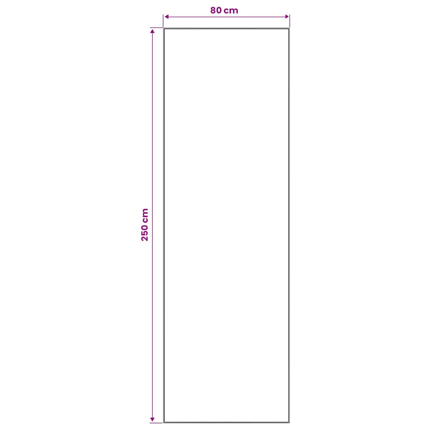 vidaXL Χαλί Runner LESAKA Καφέ 80 x 250 cm Διαμαντένιο βελούδο