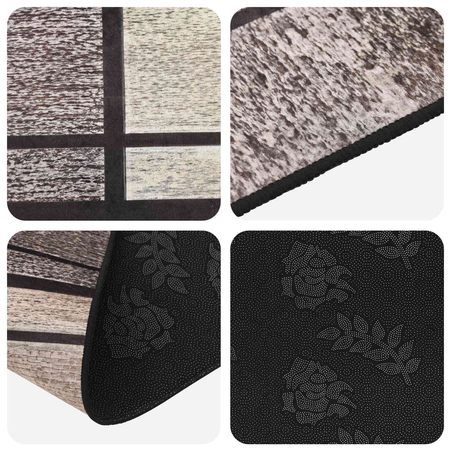 vidaXL Χαλί Runner LESAKA Καφέ 100 x 100 cm Διαμαντένιο βελούδο
