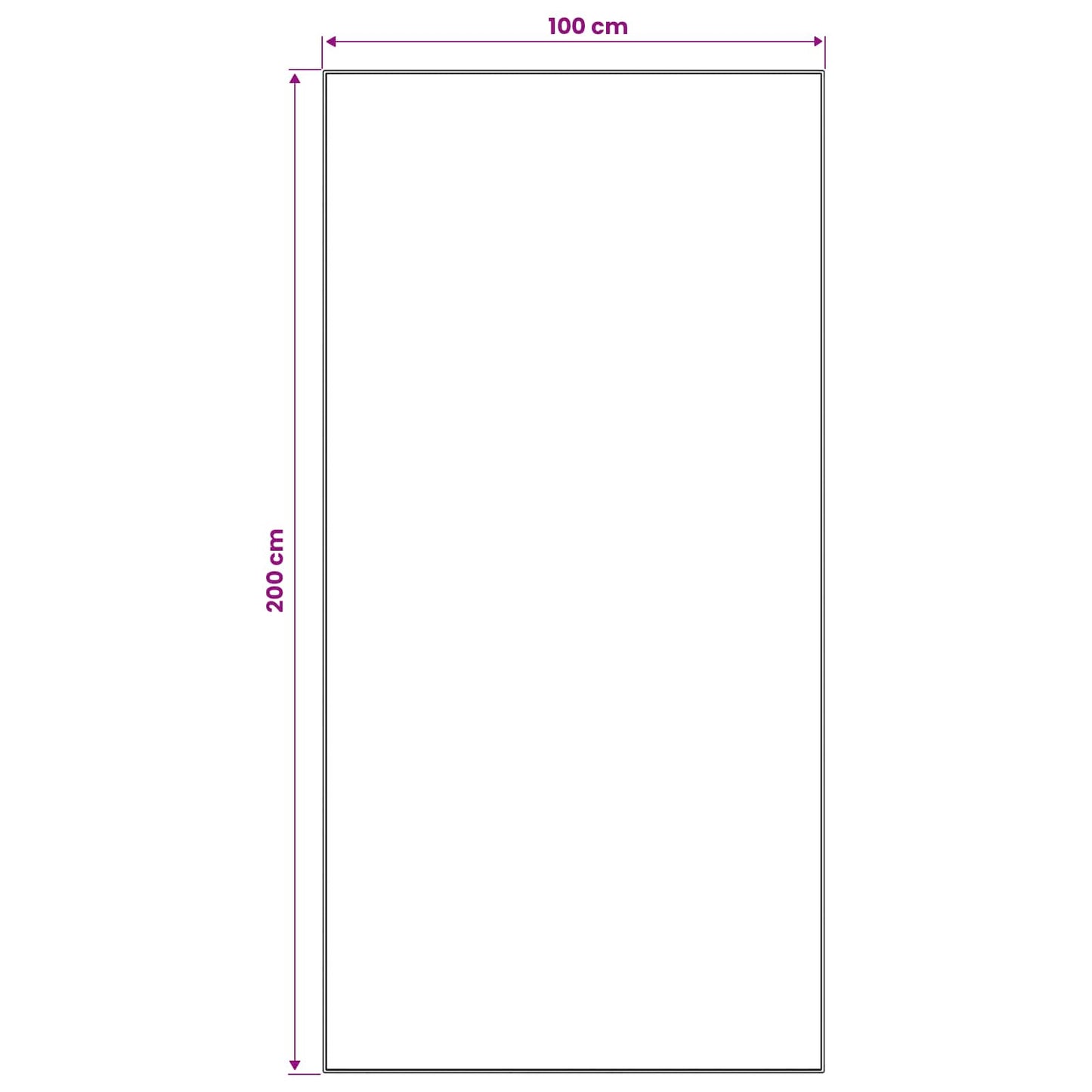 vidaXL Χαλί Runner LESAKA Καφέ 100 x 200 cm Διαμαντένιο βελούδο