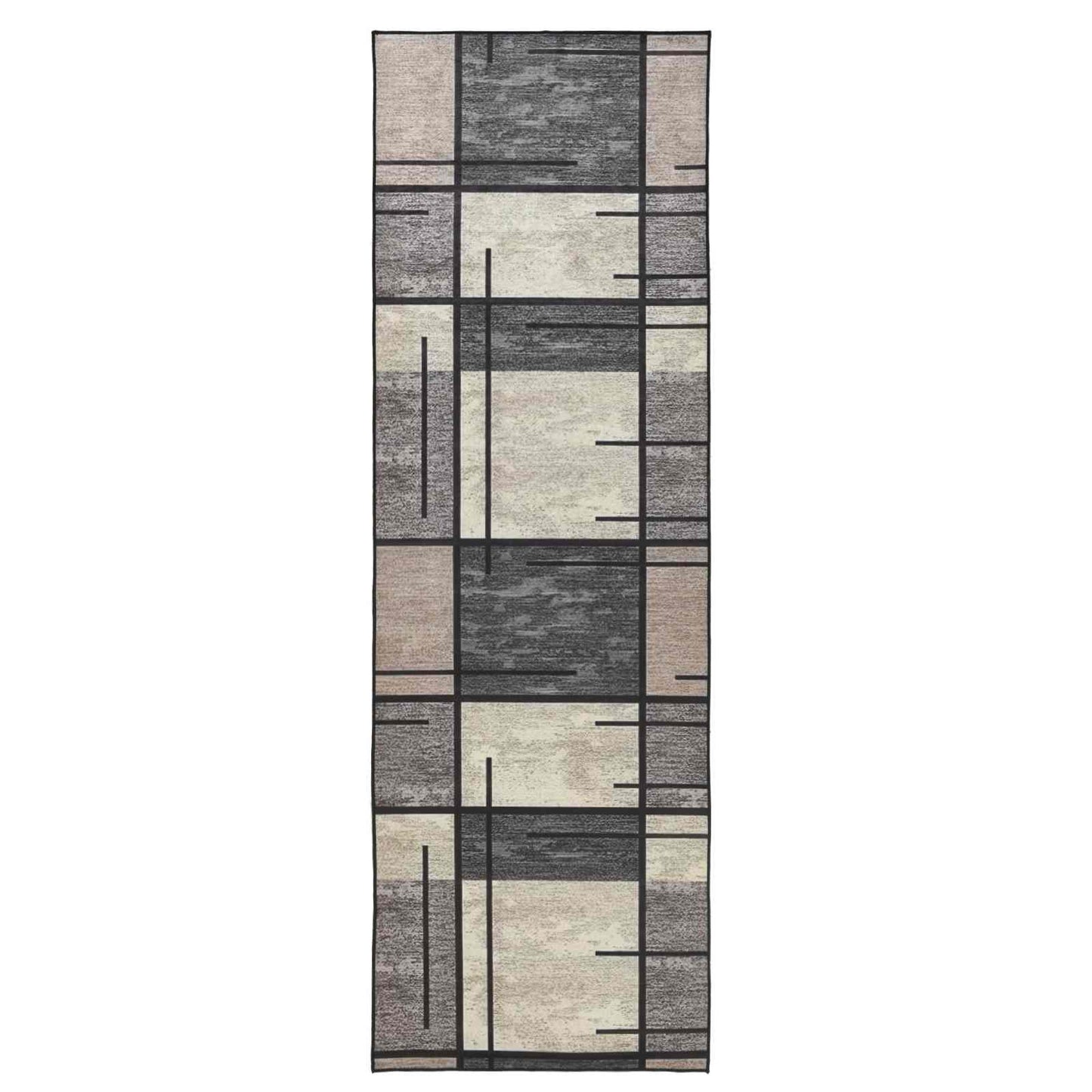 vidaXL Χαλί Runner LESAKA Καφέ 100 x 250 cm Διαμαντένιο βελούδο