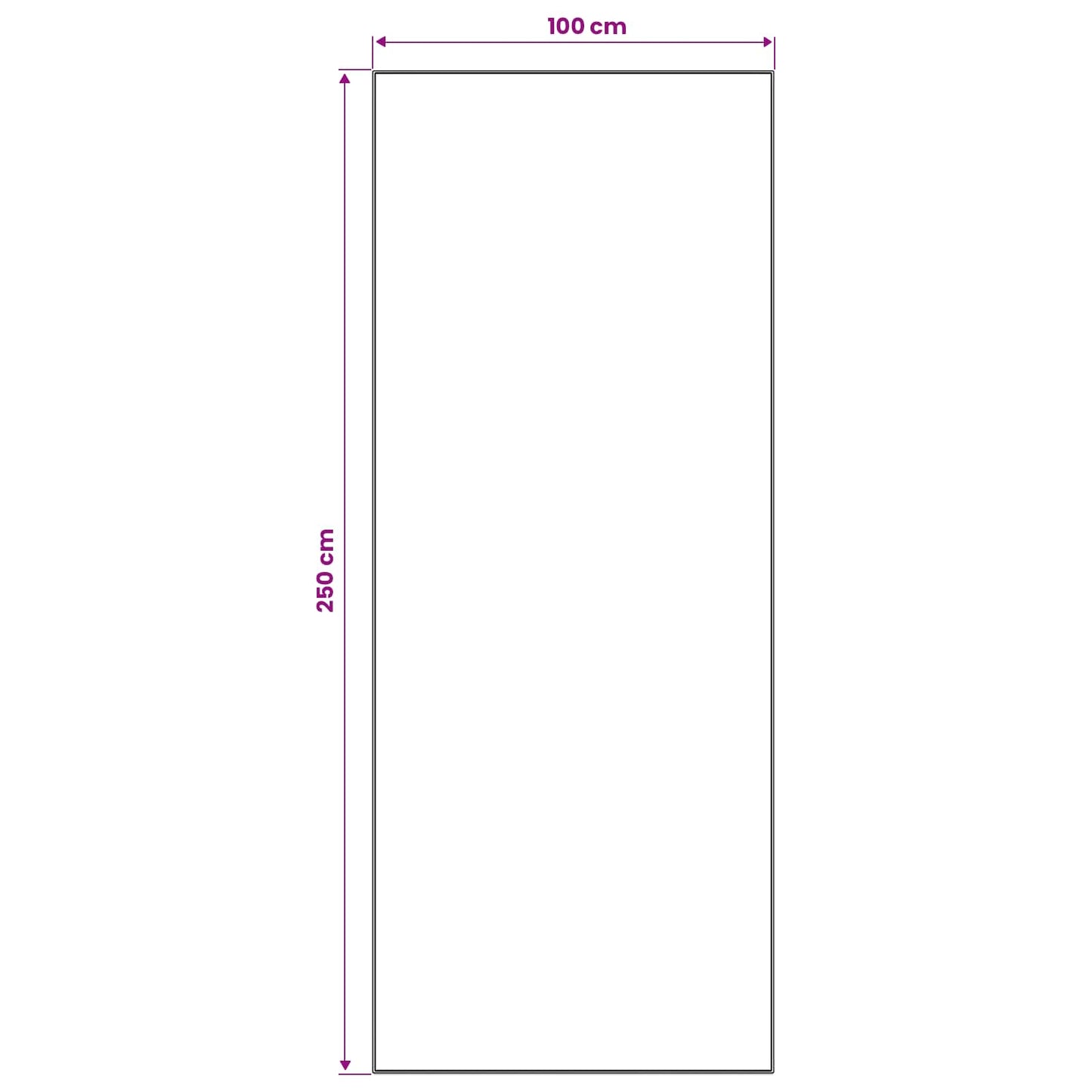 vidaXL Χαλί Runner LESAKA Καφέ 100 x 250 cm Διαμαντένιο βελούδο