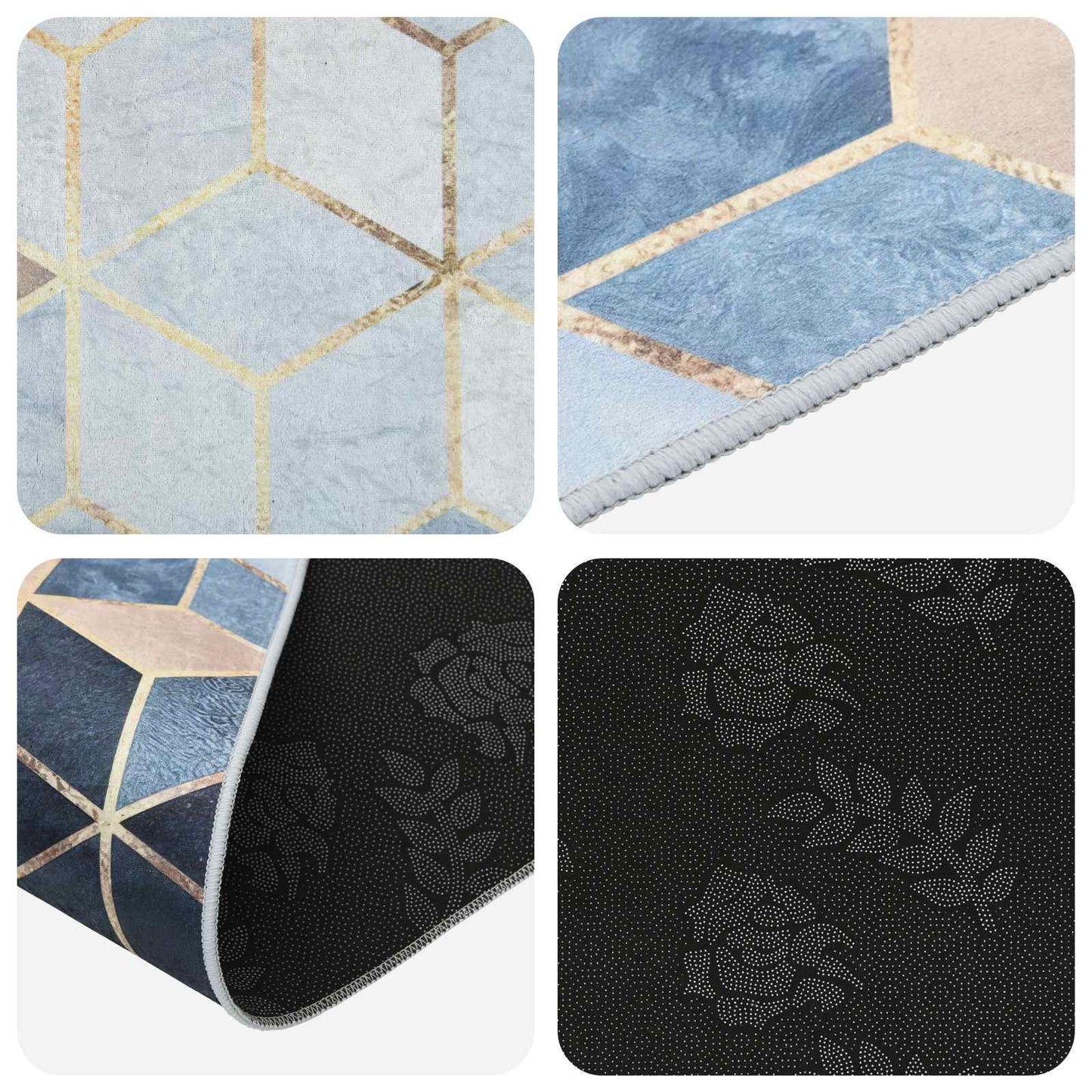 vidaXL Χαλί Runner LESAKA Ασημί 50 x 100 cm Διαμαντένιο βελούδο