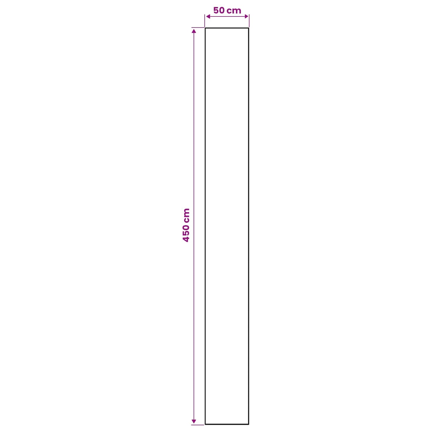 vidaXL Χαλί Runner LESAKA Ασημί 50 x 450 εκ. Διαμαντένιο βελούδο