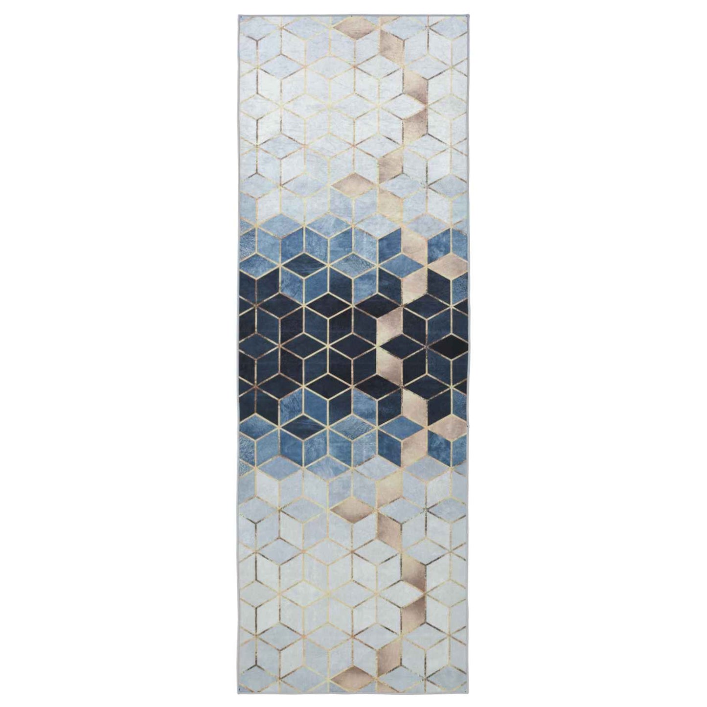 vidaXL Χαλί Runner LESAKA Ασημί 100 x 250 cm Διαμαντένιο βελούδο